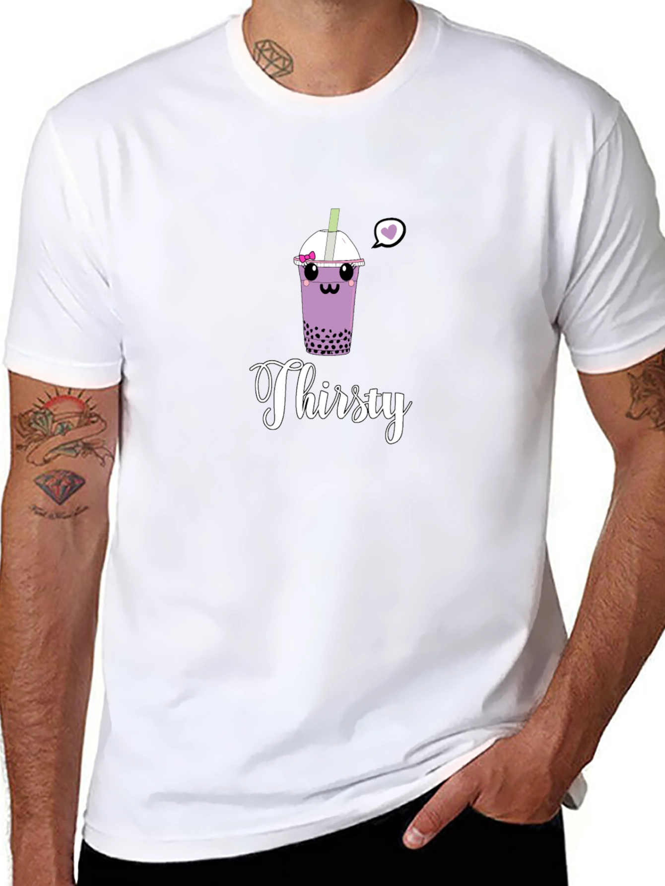 Thirsty Boba Kawaii Graphic Tee