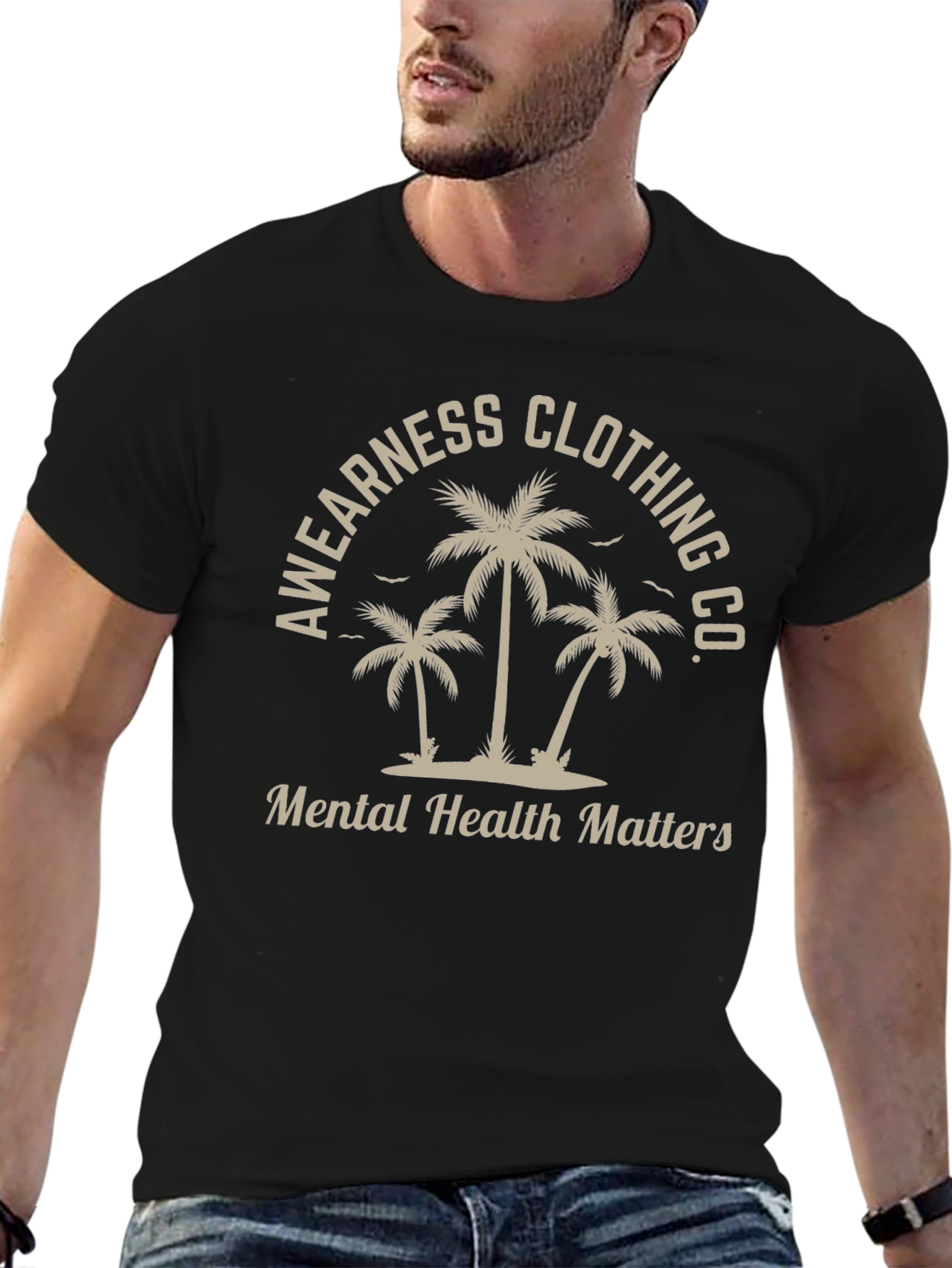 Awearness Clothing Co. Mental Health Matters Black T-Shirt