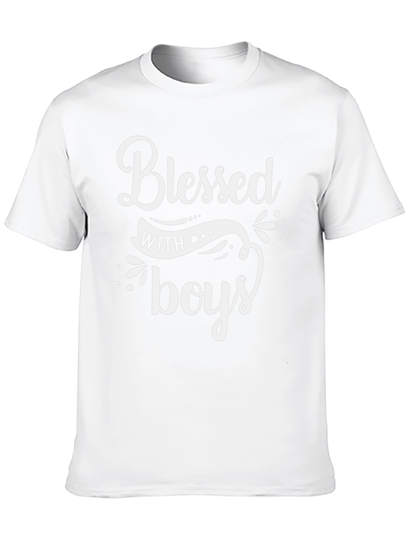 Blessed with Boys Graphic Tee - Black Casual T-Shirt
