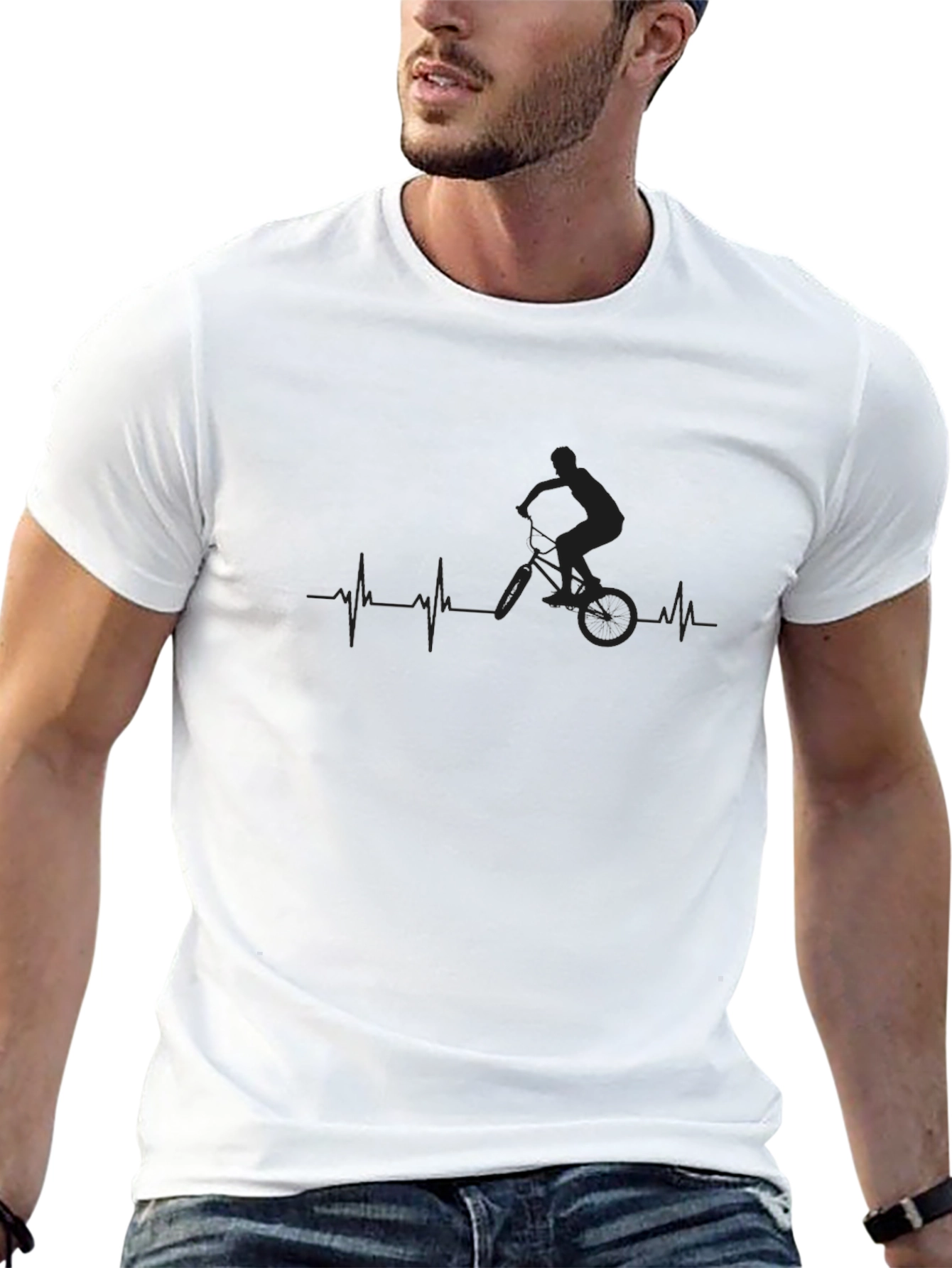 BMX Heartbeat T-Shirt - Cool Rider Tee