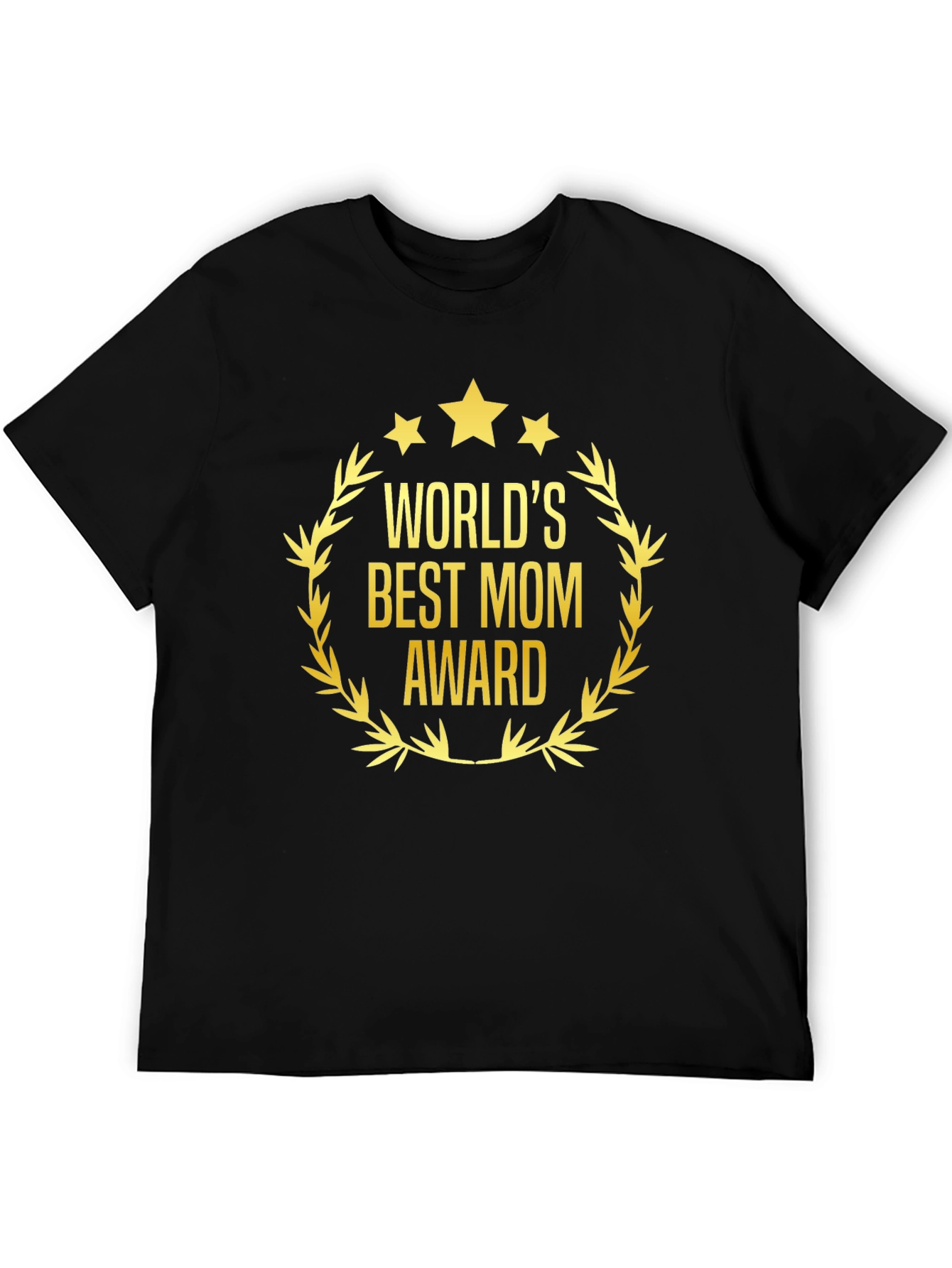 Worlds Best Mom Award Black T-Shirt