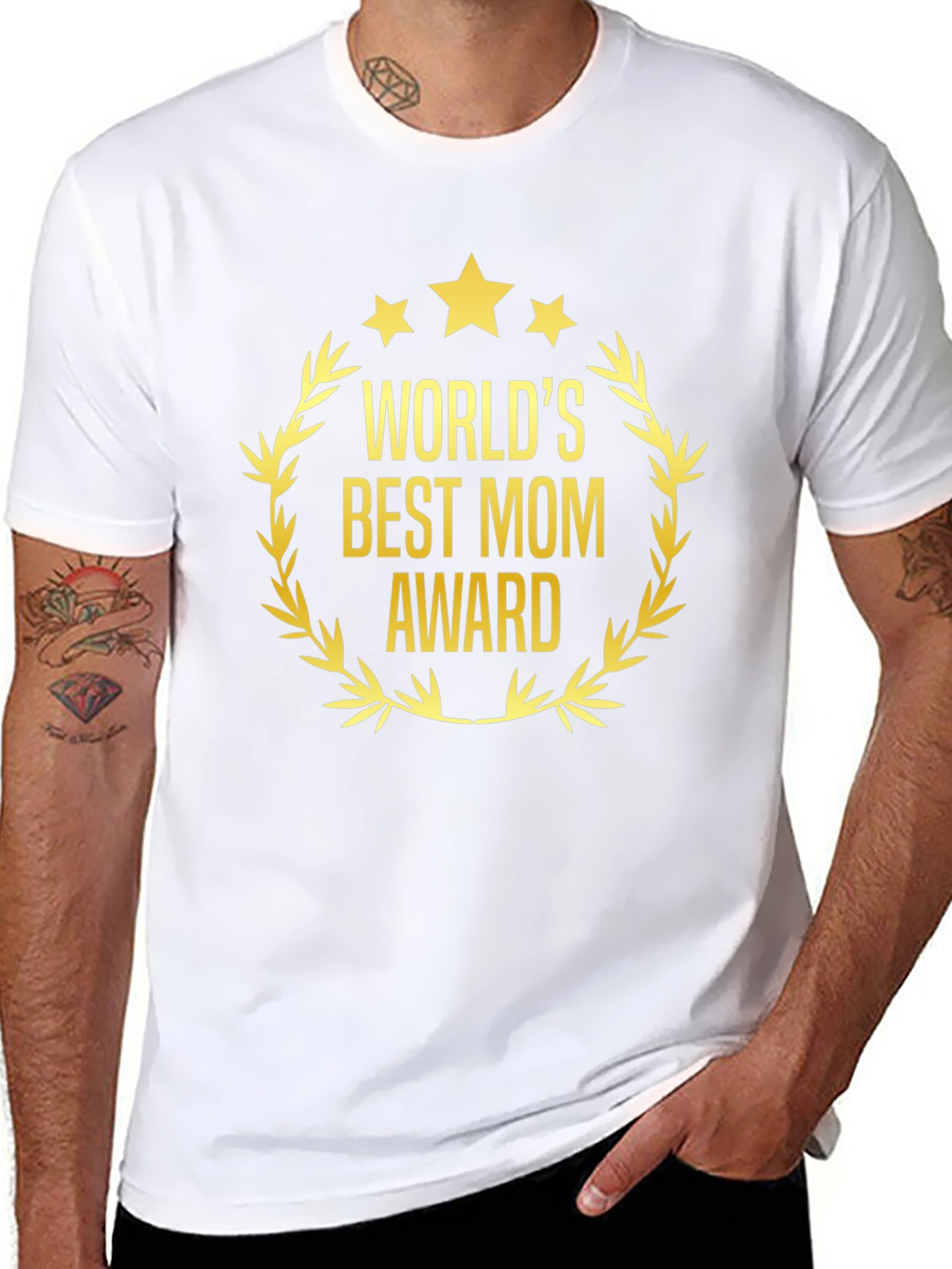 Worlds Best Mom Award Black T-Shirt