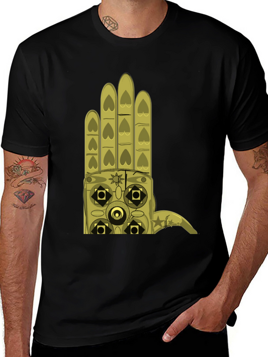 Graphic Hand Print Black T-Shirt