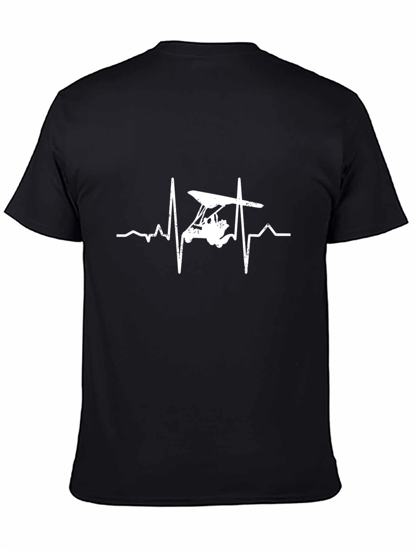 Hang Gliding Heartbeat T-Shirt - Black