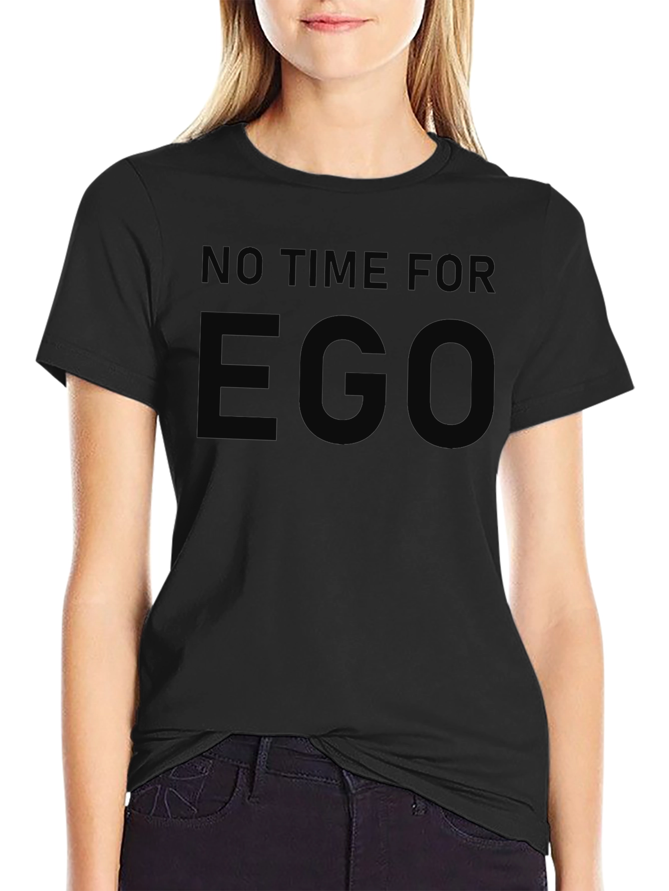No Time For Ego Graphic Tee - Black
