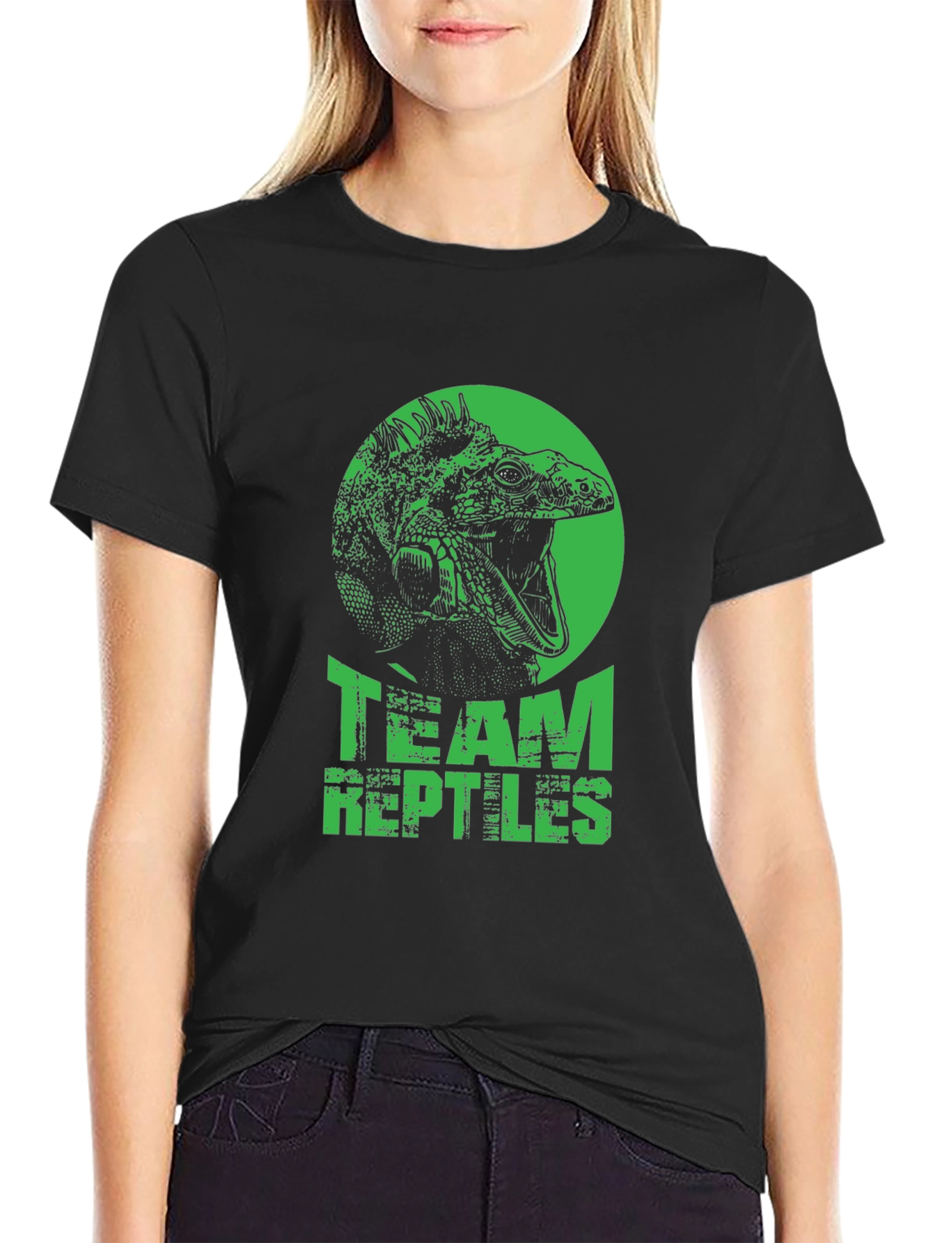 Team Reptiles Graphic T-Shirt - Black Iguana Tee