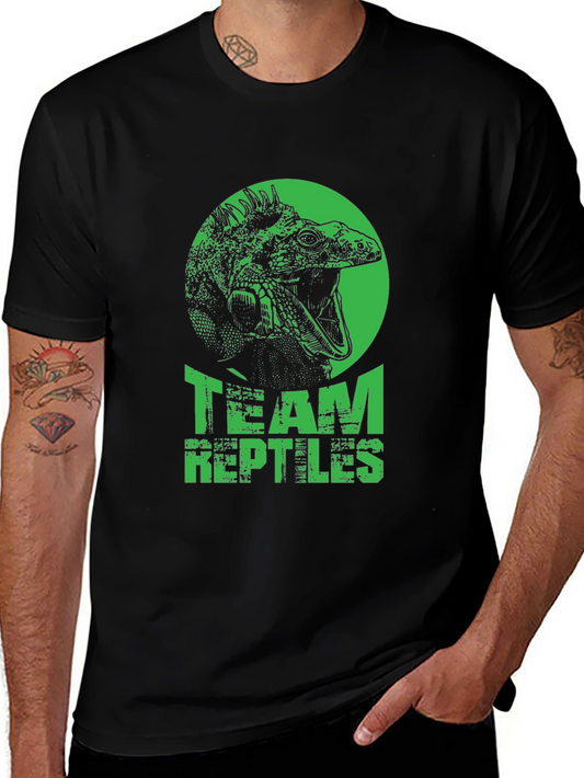 Team Reptiles Graphic T-Shirt - Black Iguana Tee
