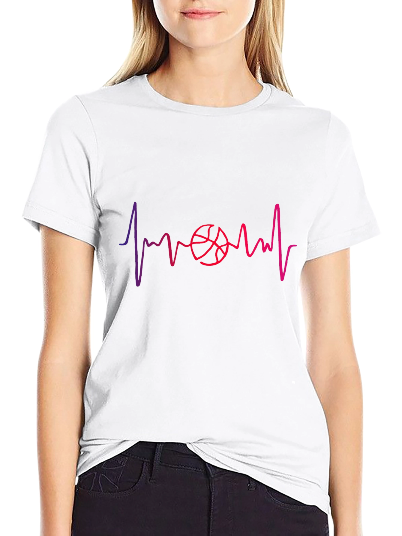 Basketball Heartbeat Graphic Tee - Stylish & Unique!