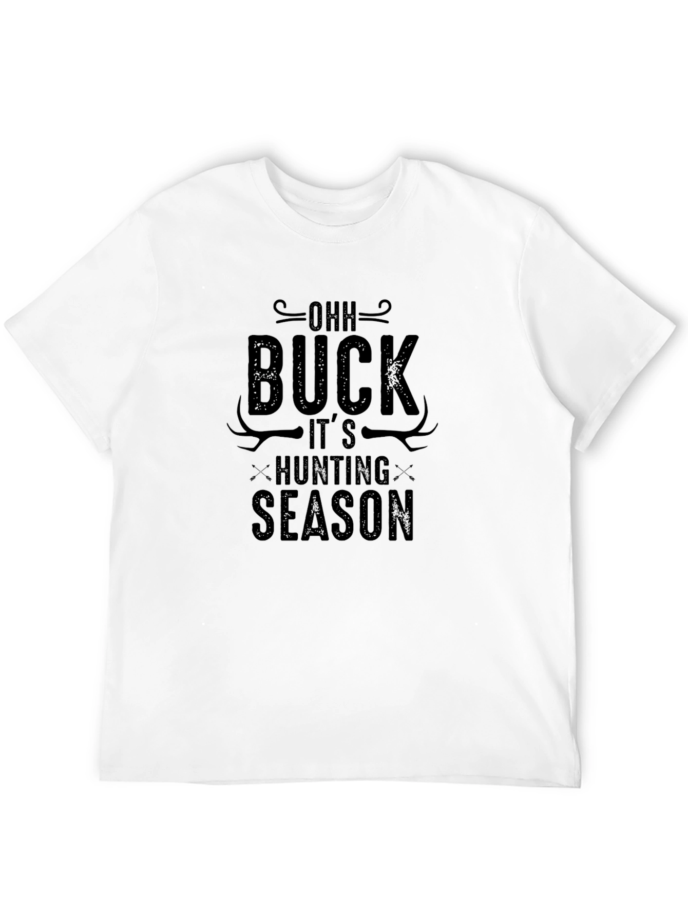 OOH BUCK Its Hunting Season Black T-Shirt