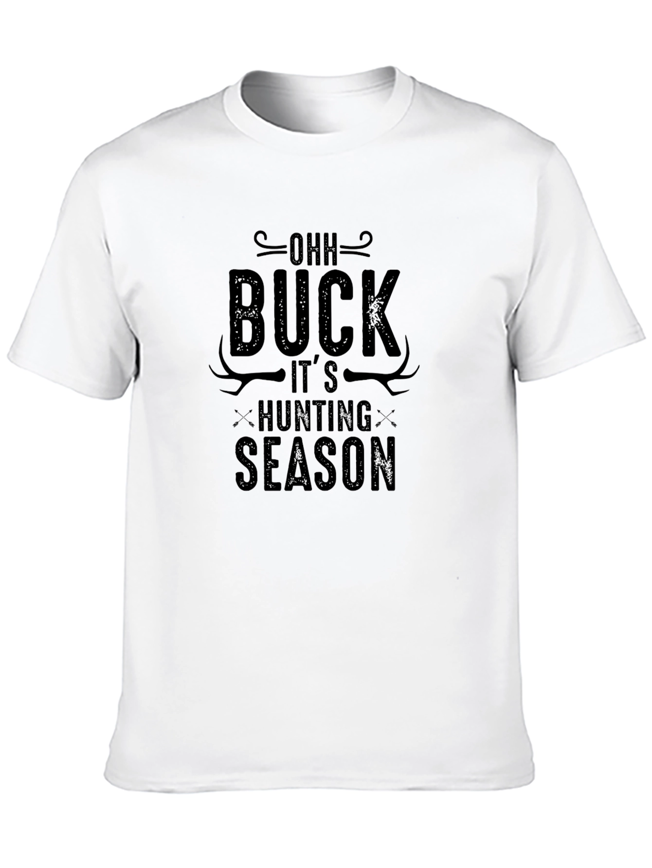 OOH BUCK Its Hunting Season Black T-Shirt