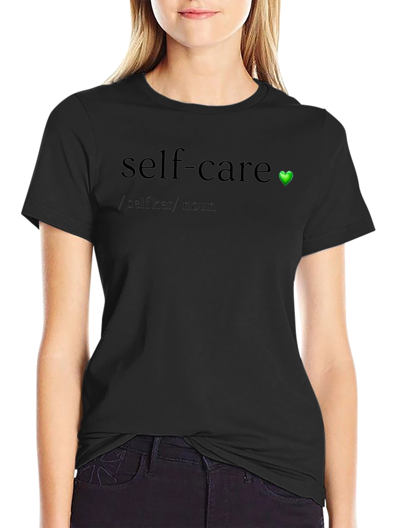 Self-Care Definition Black T-Shirt