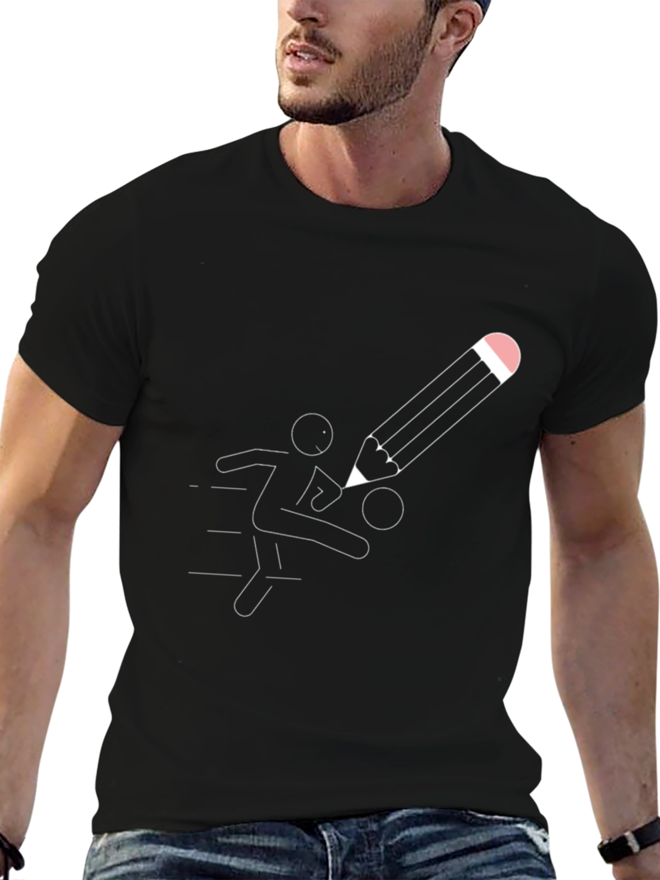 Pencil Kick T-Shirt - Unique Graphic Tee
