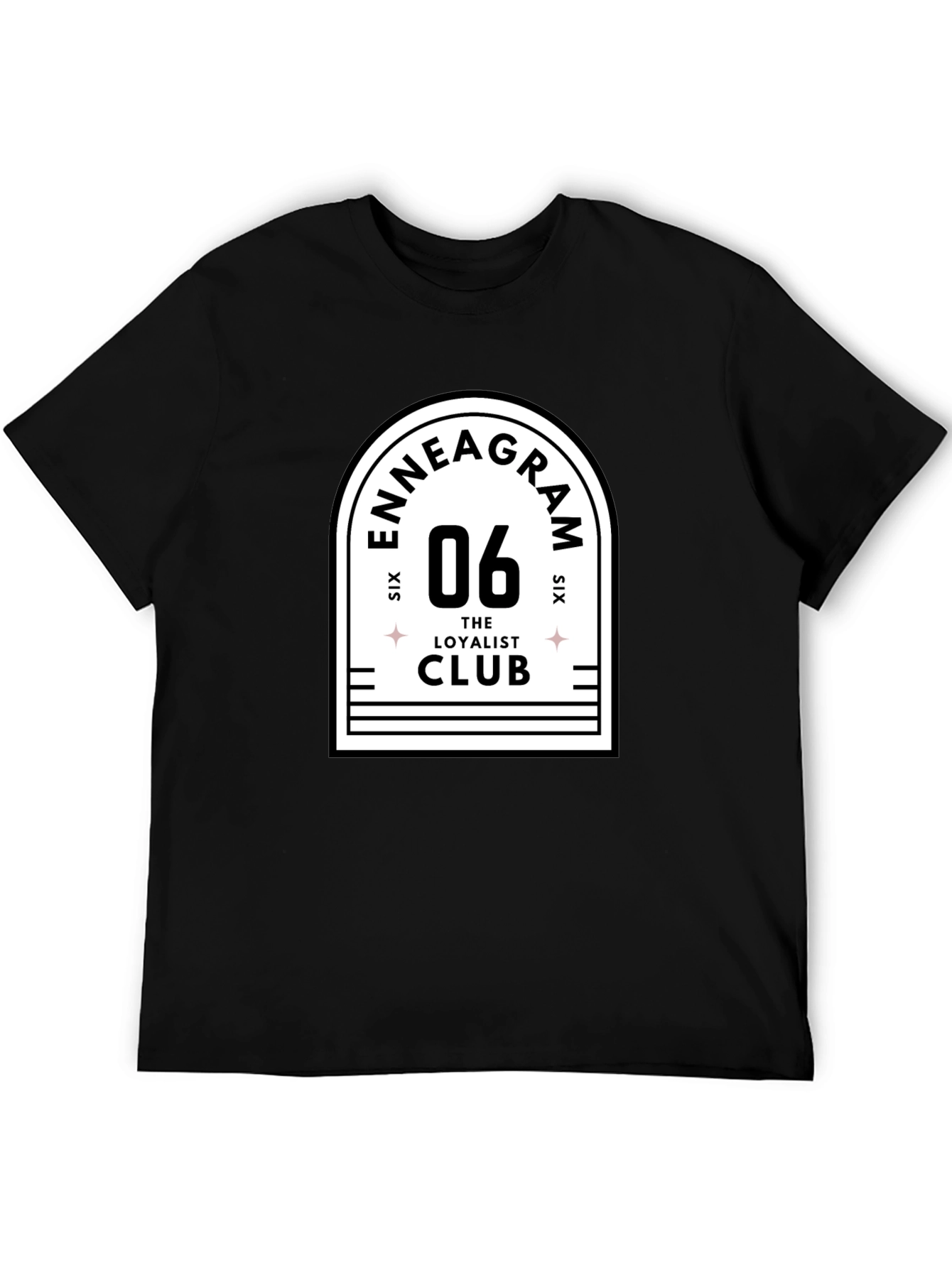 Enneagram 06 The Loyalist Club Black T-Shirt