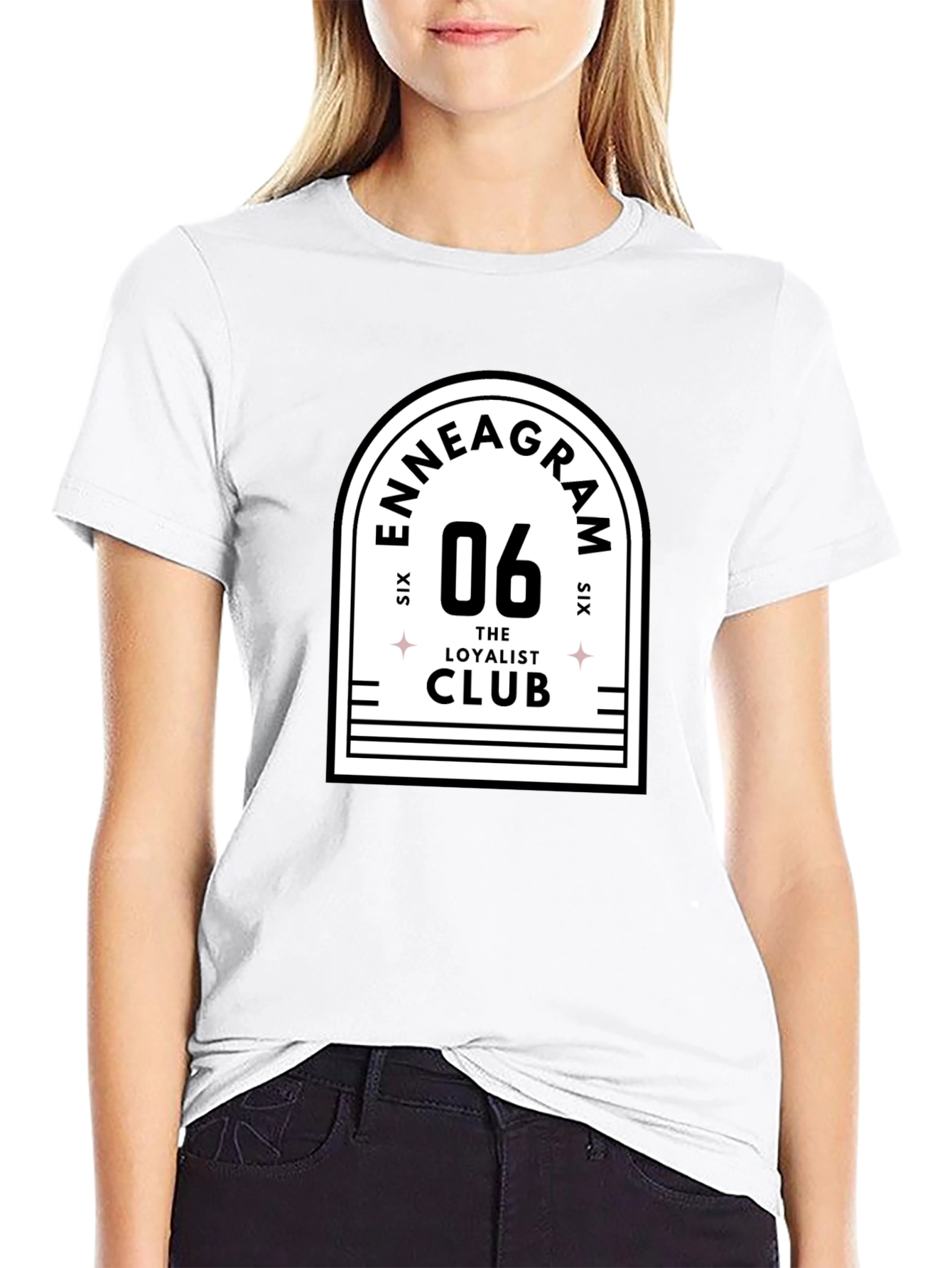 Enneagram 06 The Loyalist Club Black T-Shirt