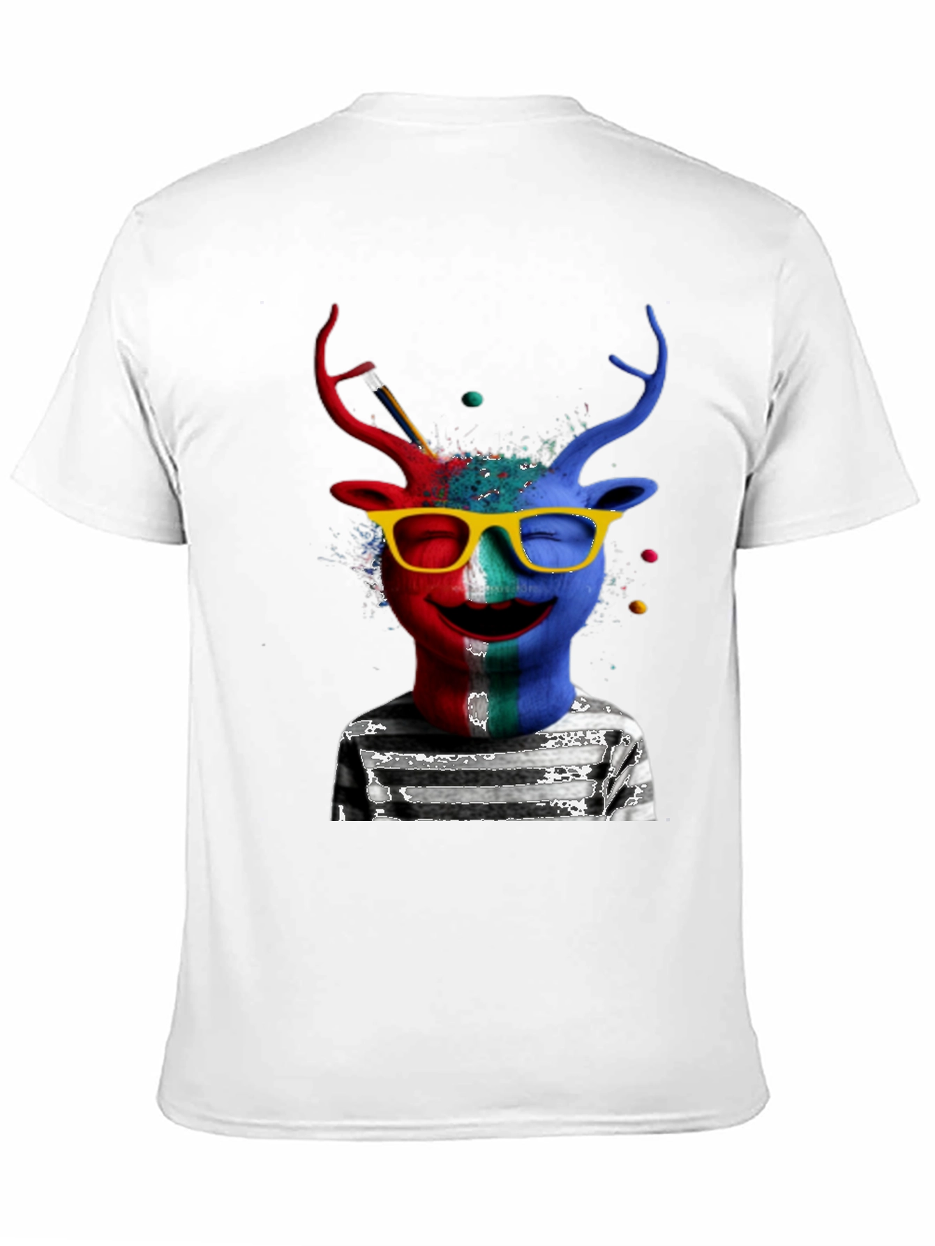 Artsy Deer Graphic T-Shirt - Quirky Style