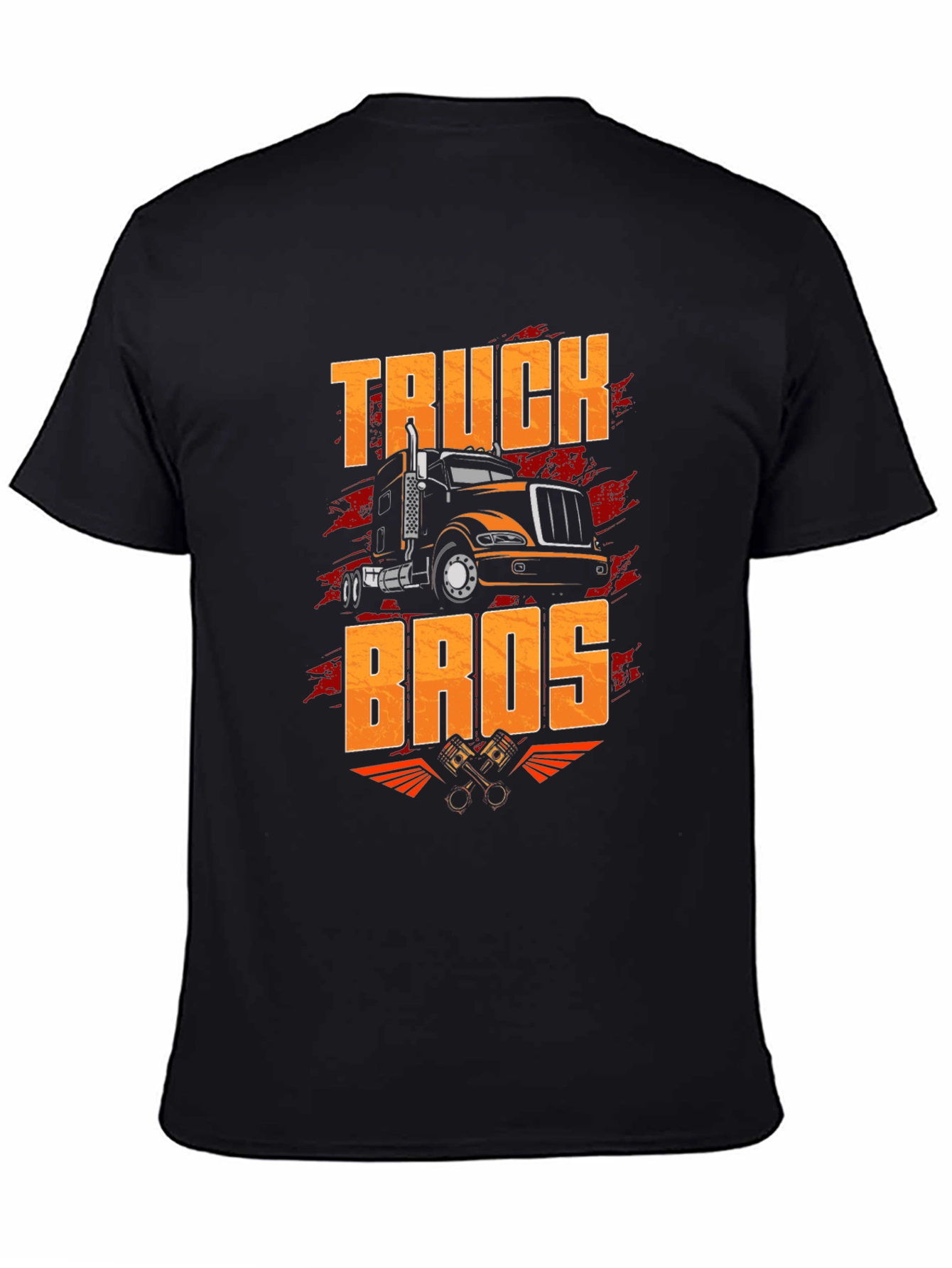 Truck Bros Graphic Tee - Black Crew Neck T-Shirt