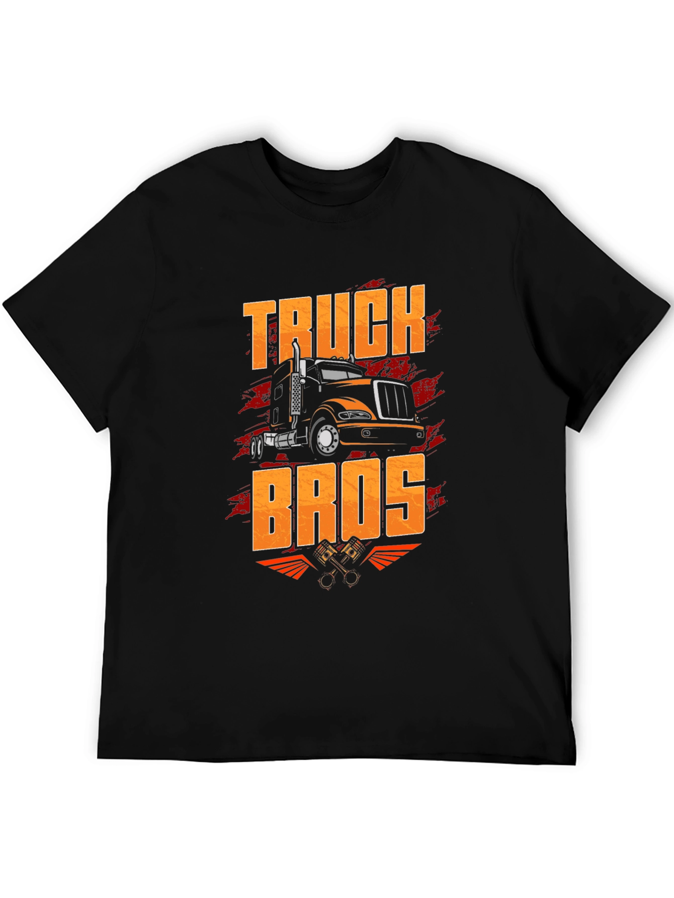 Truck Bros Graphic Tee - Black Crew Neck T-Shirt