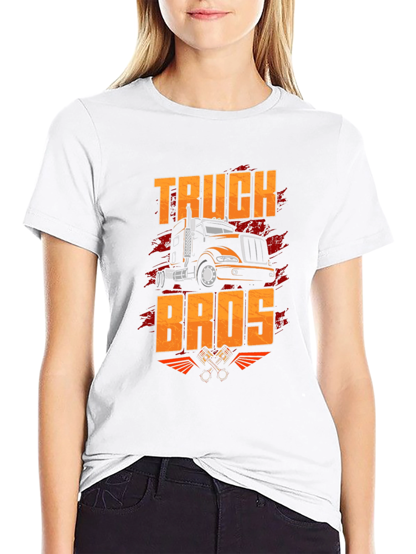 Truck Bros Graphic Tee - Black Crew Neck T-Shirt