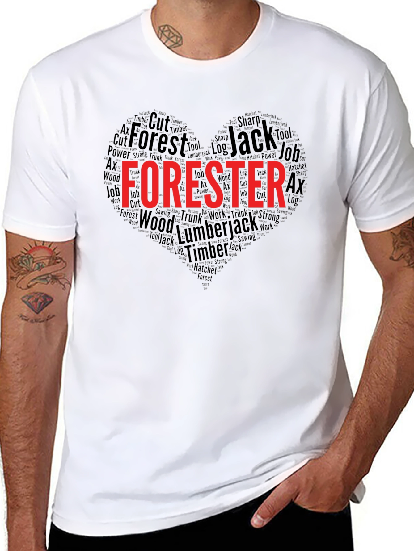 Forester Word Art Heart T-Shirt