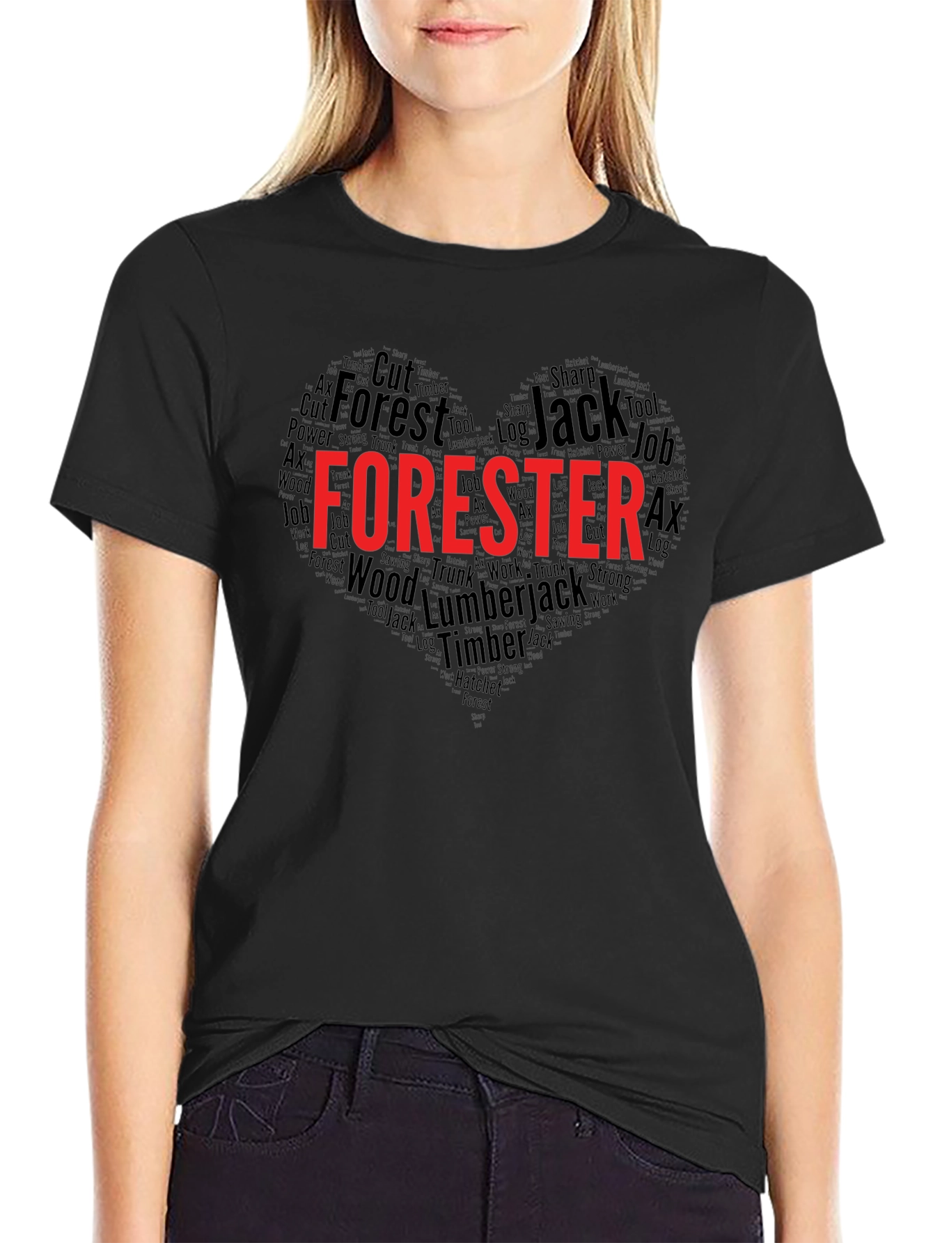 Forester Word Art Heart T-Shirt