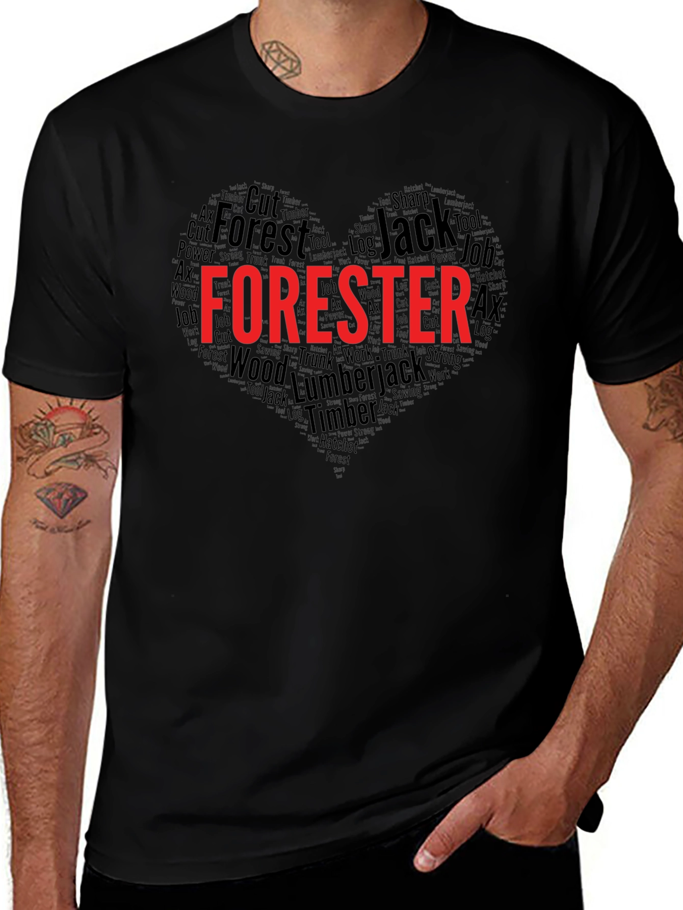 Forester Word Art Heart T-Shirt