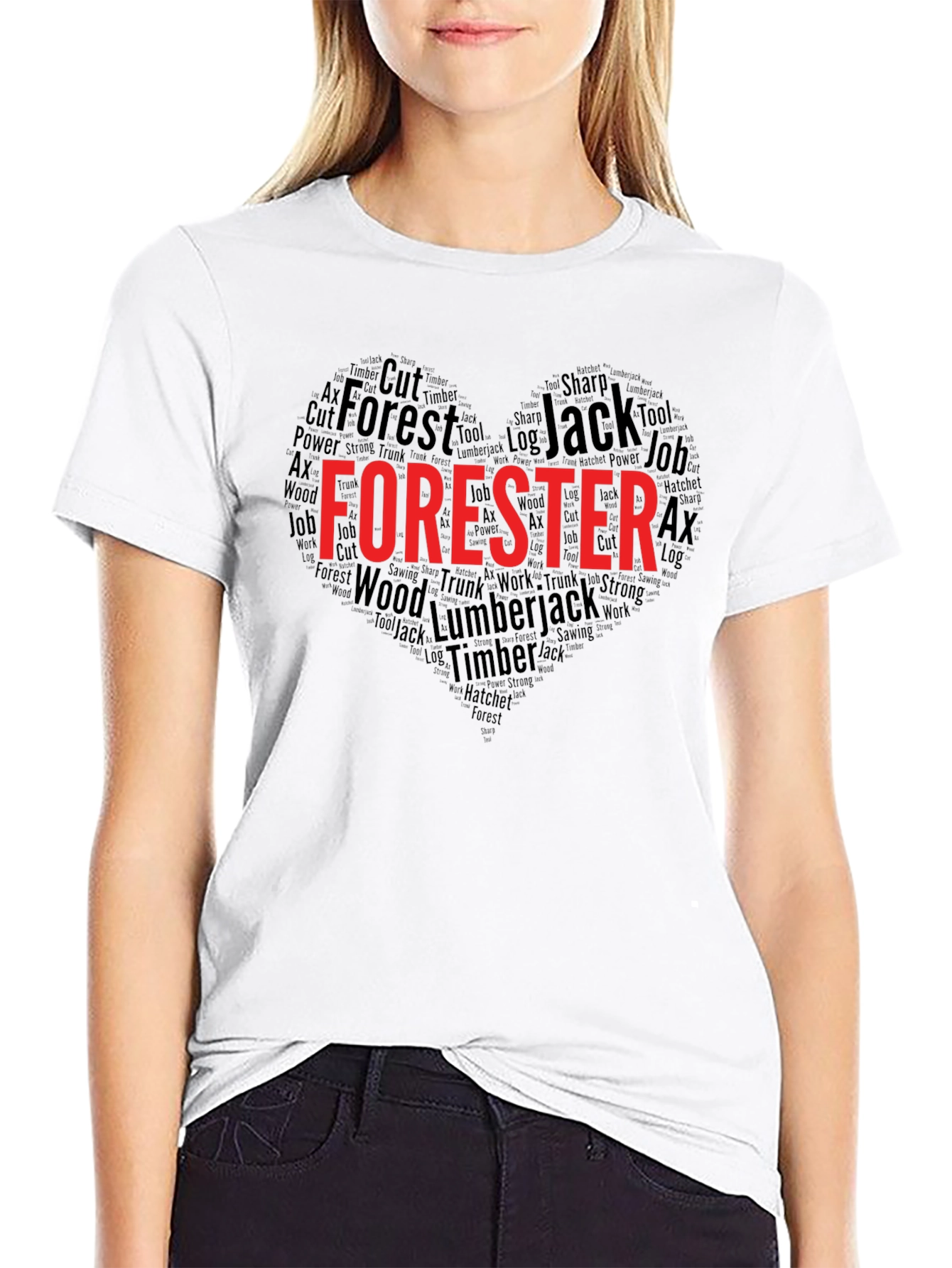 Forester Word Art Heart T-Shirt