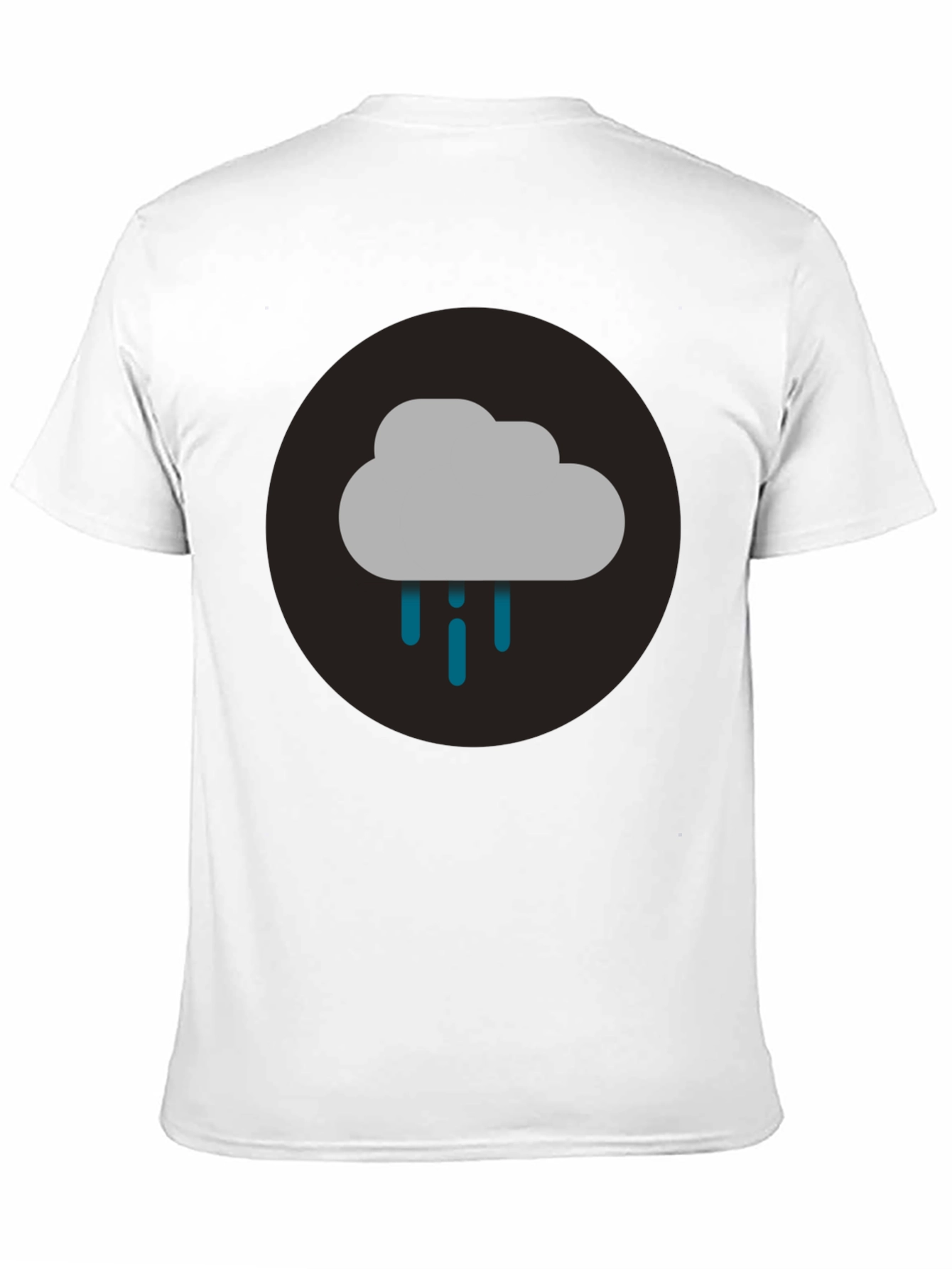 Cloudy Day Graphic Tee - Black Cotton T-Shirt