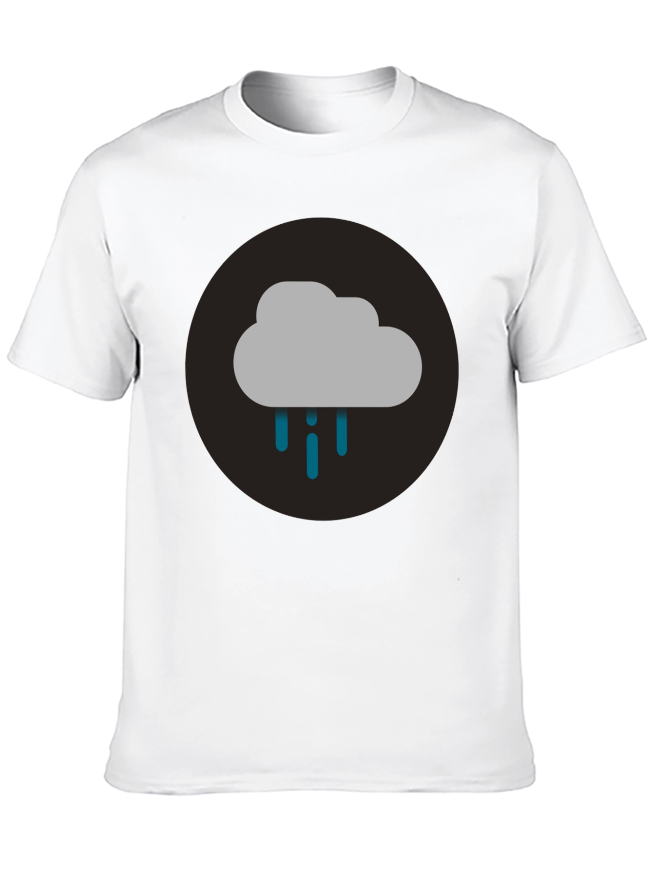 Cloudy Day Graphic Tee - Black Cotton T-Shirt