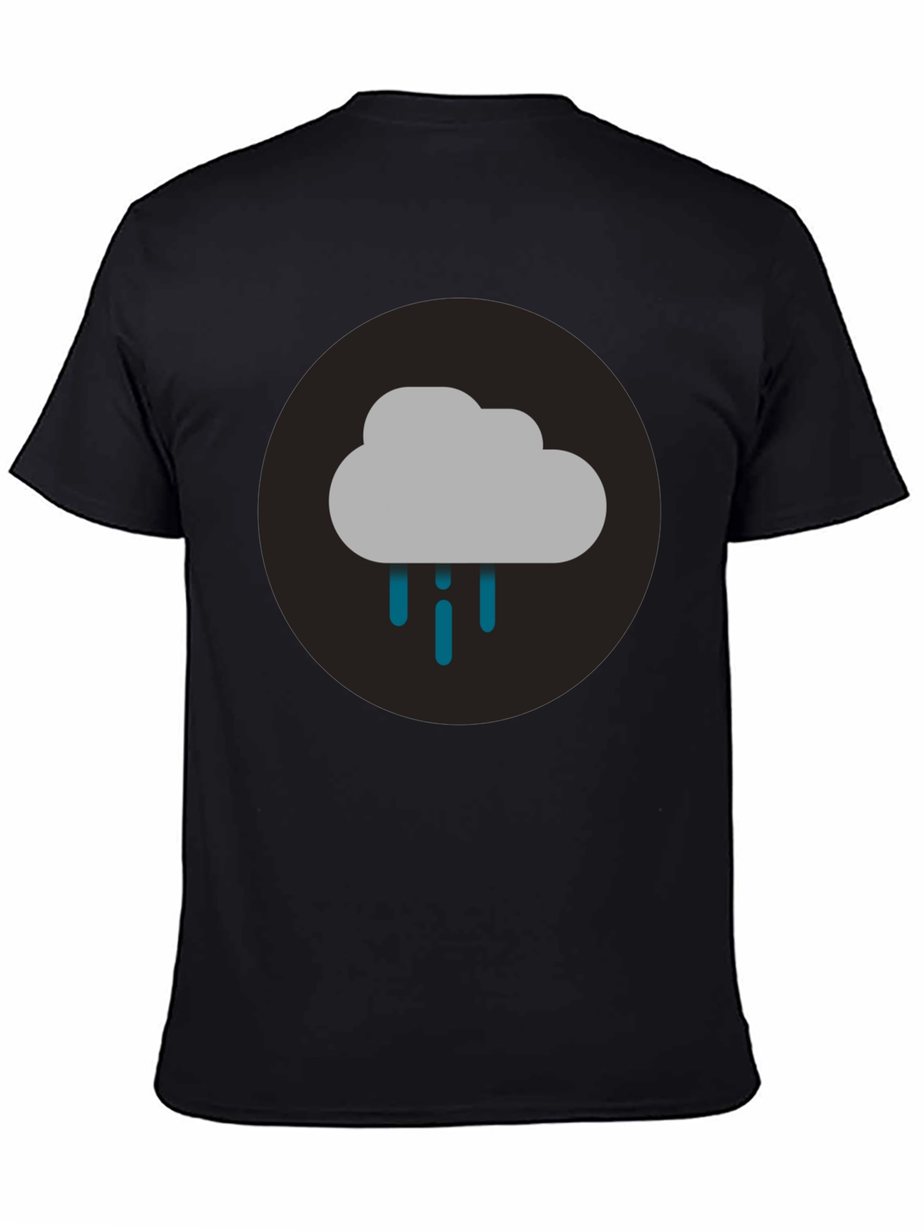 Cloudy Day Graphic Tee - Black Cotton T-Shirt