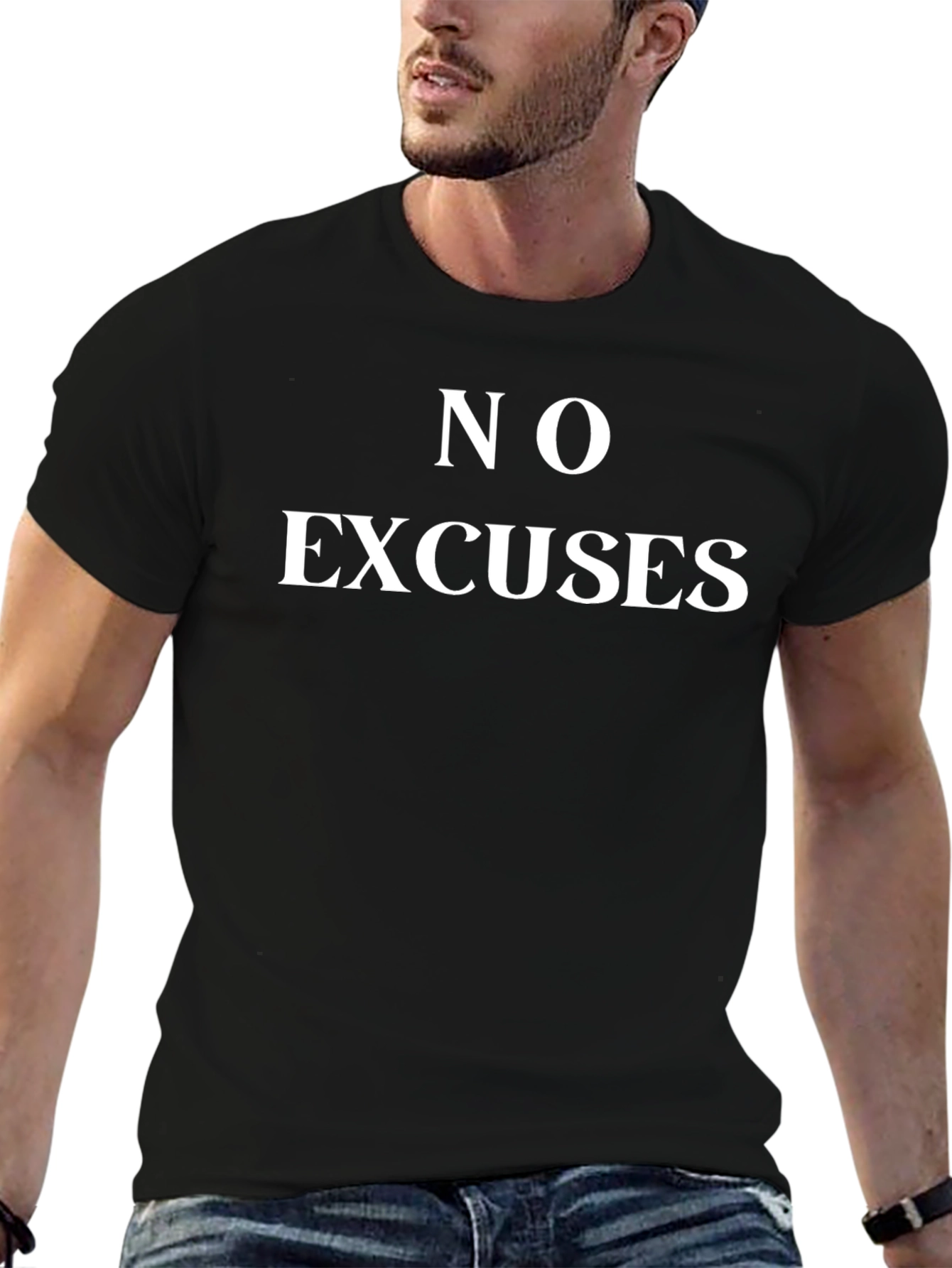 No Excuses Graphic T-Shirt - Black