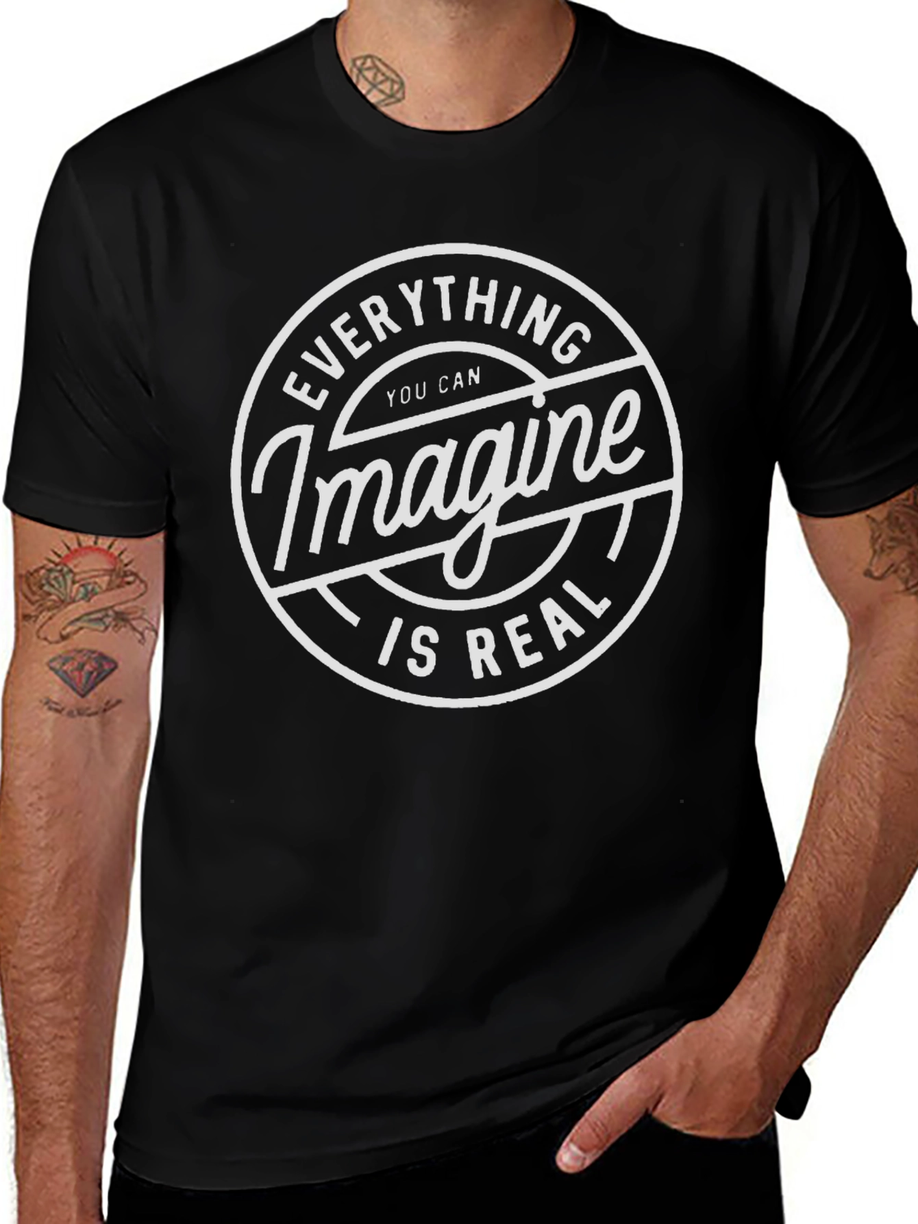 Imagine Is Real Black T-Shirt