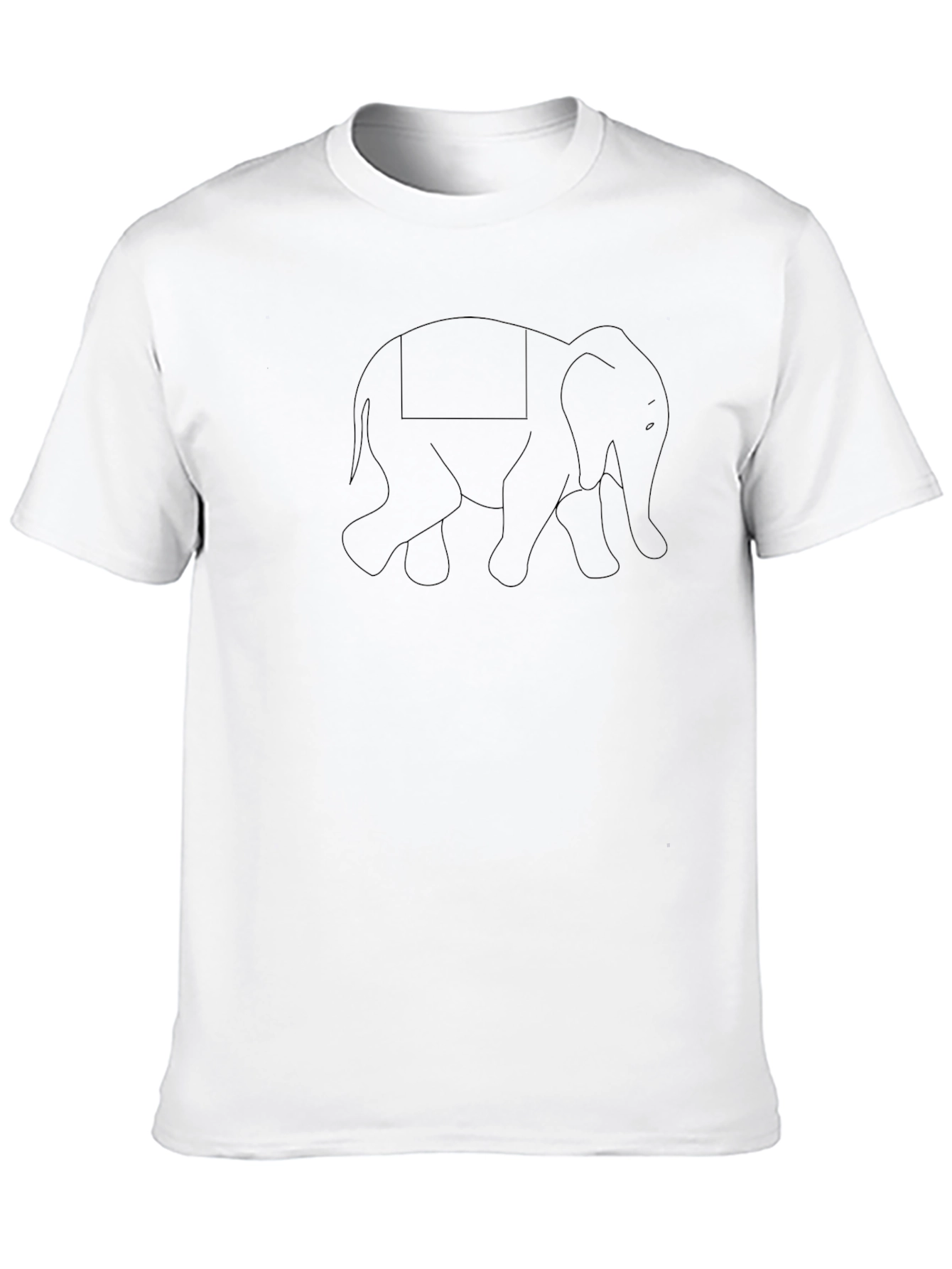 Elephant Graphic Tee - Black Cotton Comfort