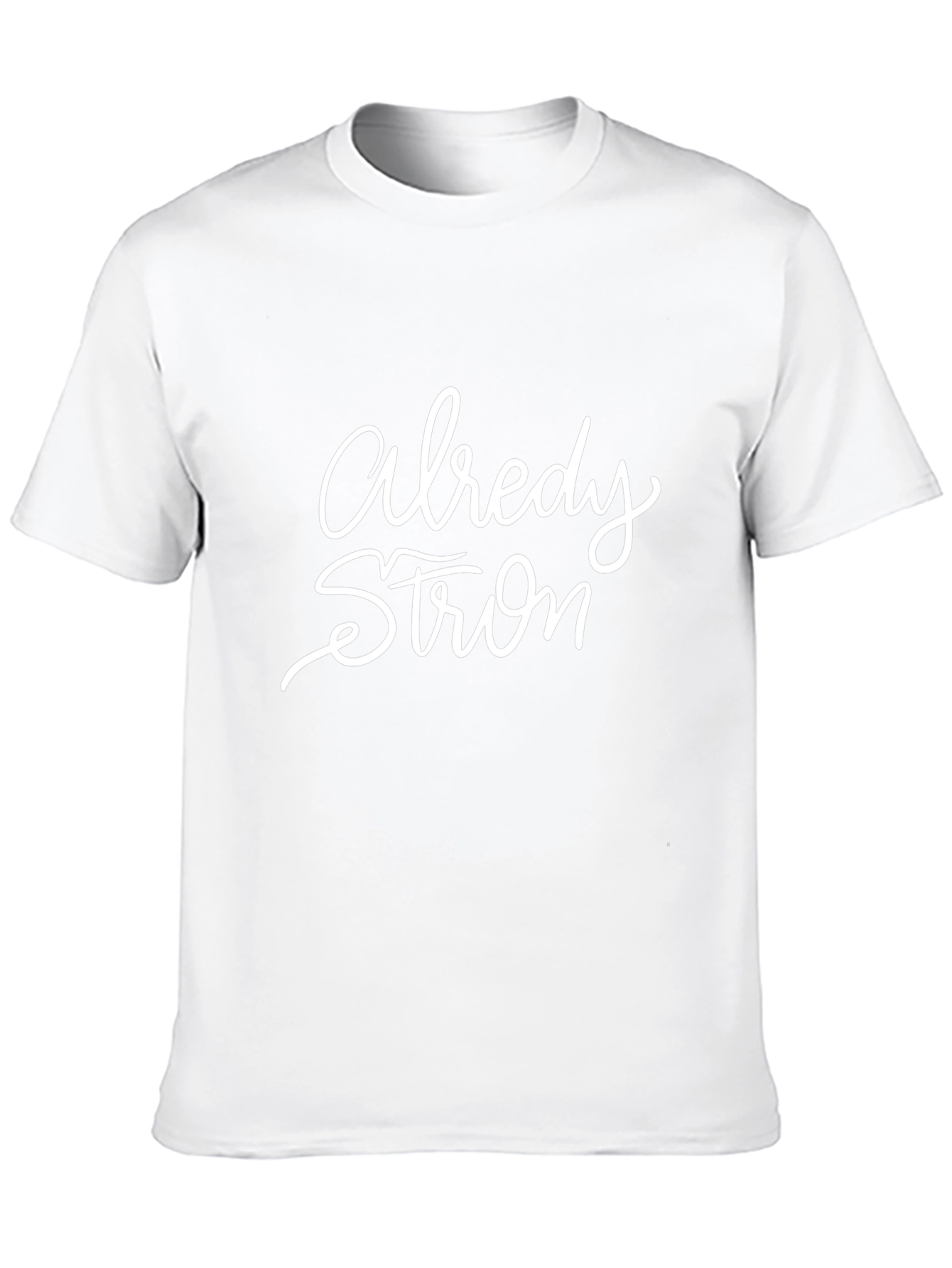 Already Strong Graphic Tee - Black Cotton Blend