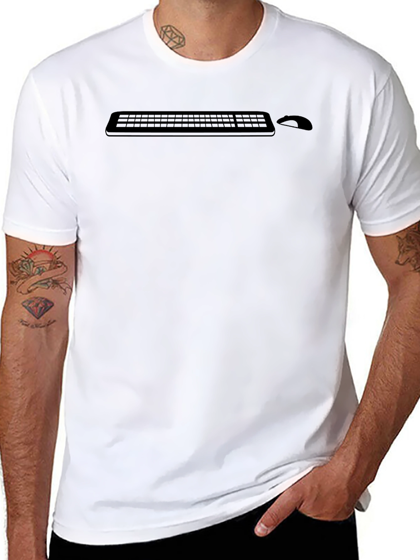 Keyboard & Mouse Graphic Tee - Black T-Shirt