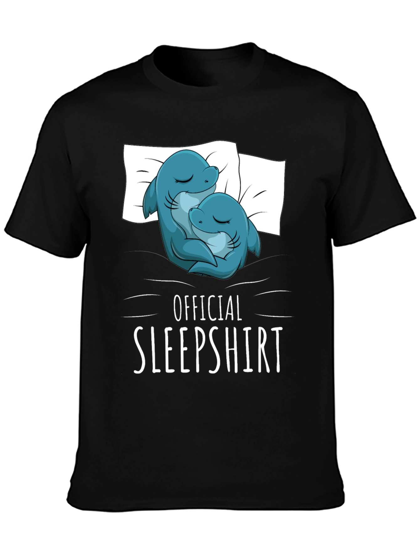 Official Sleepshirt - Cute Shark Couple T-Shirt