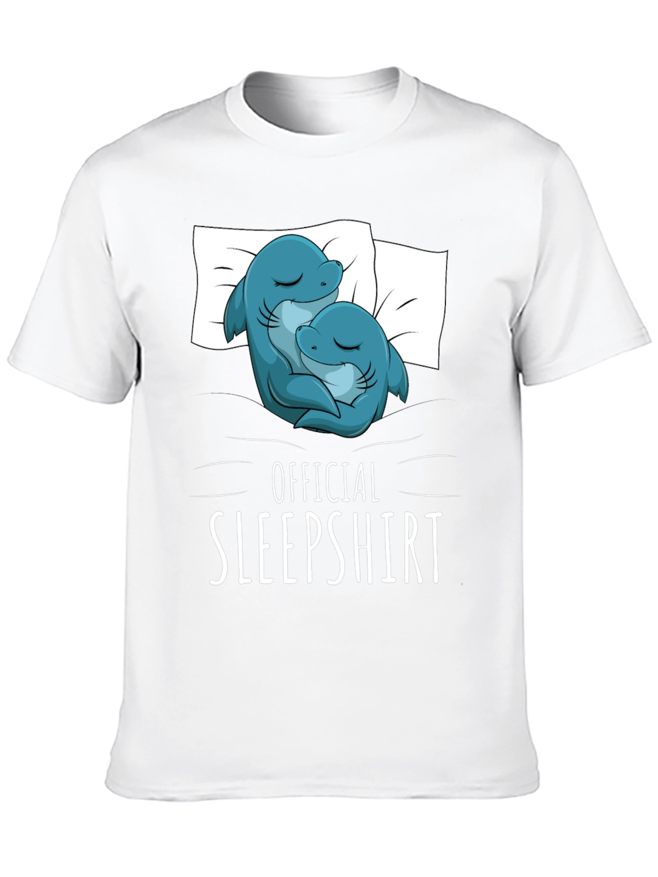 Official Sleepshirt - Cute Shark Couple T-Shirt