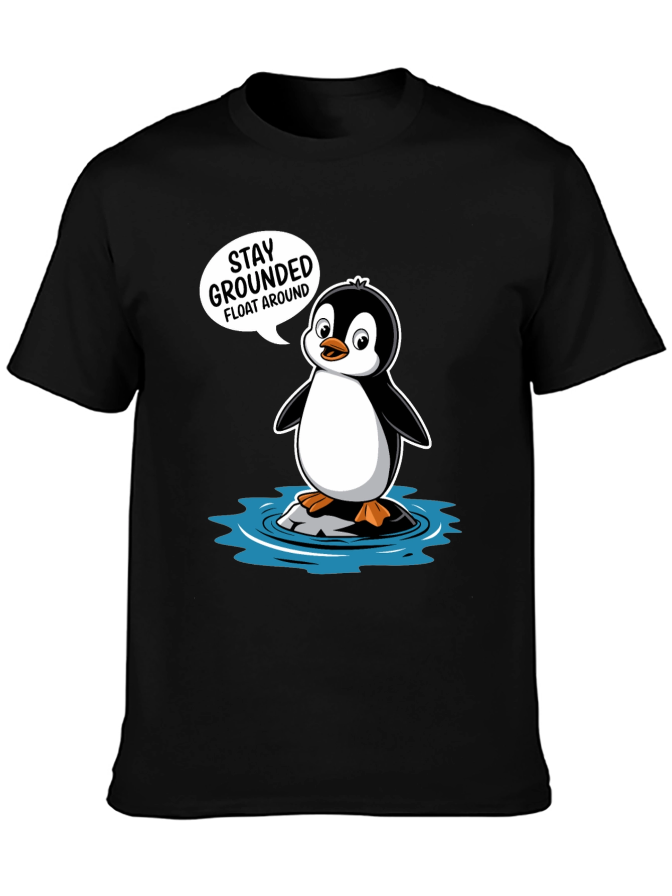 Stay Grounded Penguin Graphic T-Shirt