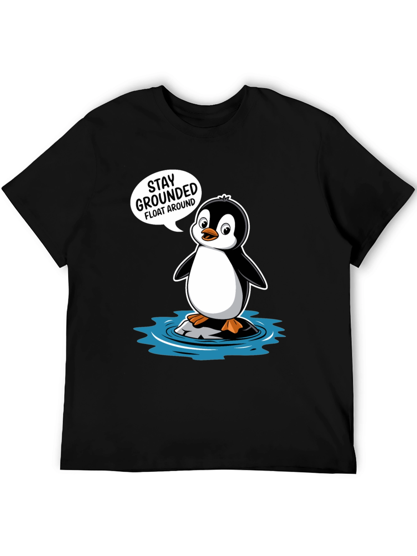 Stay Grounded Penguin Graphic T-Shirt