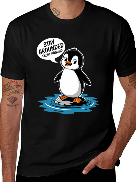 Stay Grounded Penguin Graphic T-Shirt