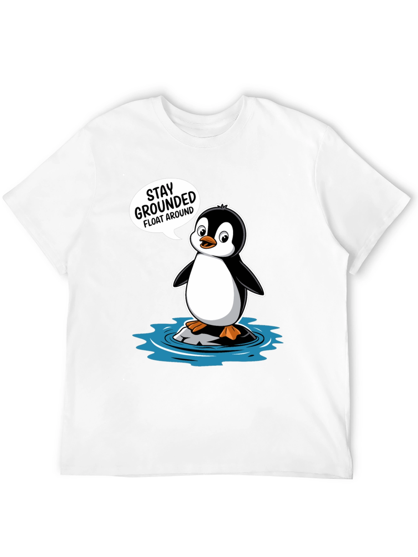 Stay Grounded Penguin Graphic T-Shirt