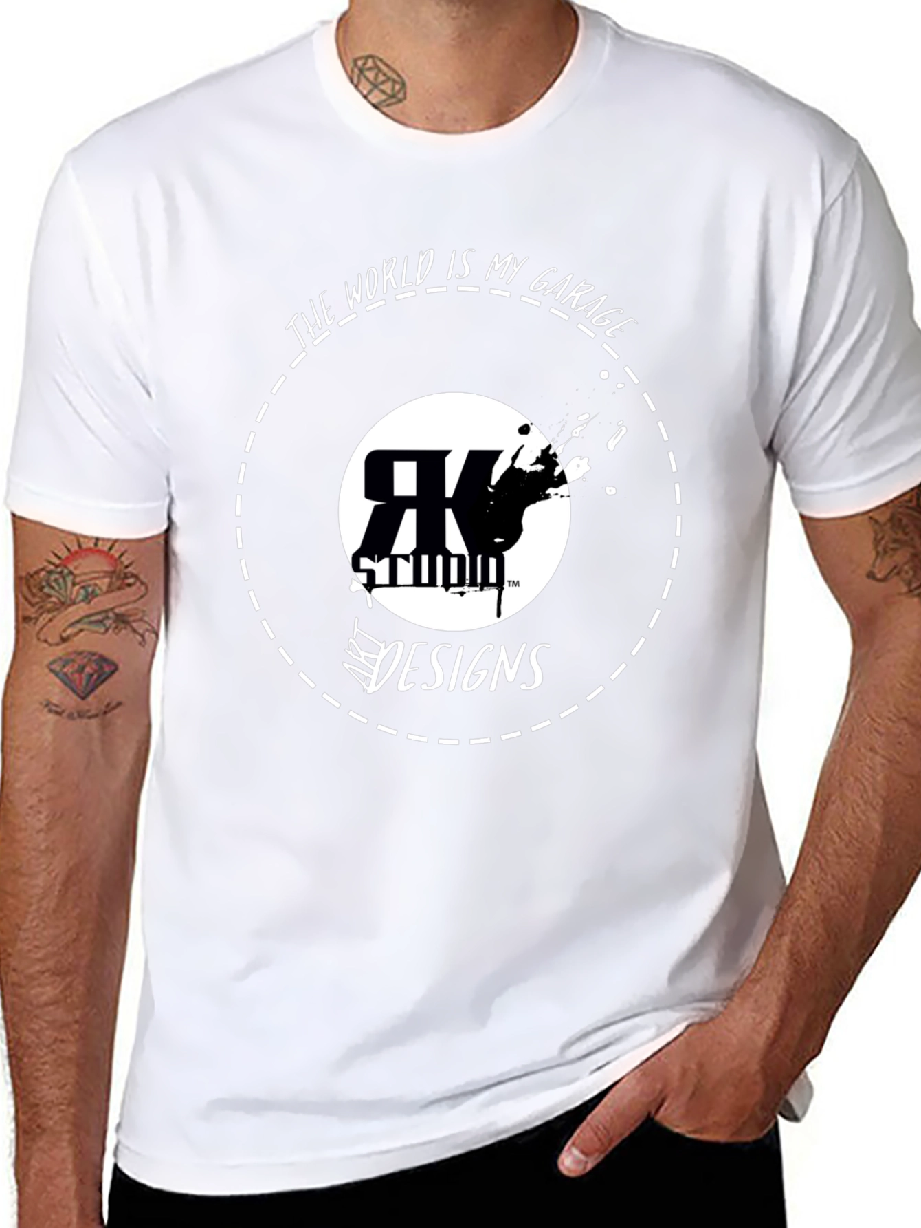 RK Studio Art Designs Black Graphic T-Shirt