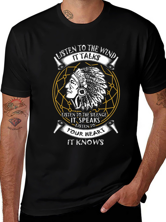 Native American T-Shirt: Listen to the Wind