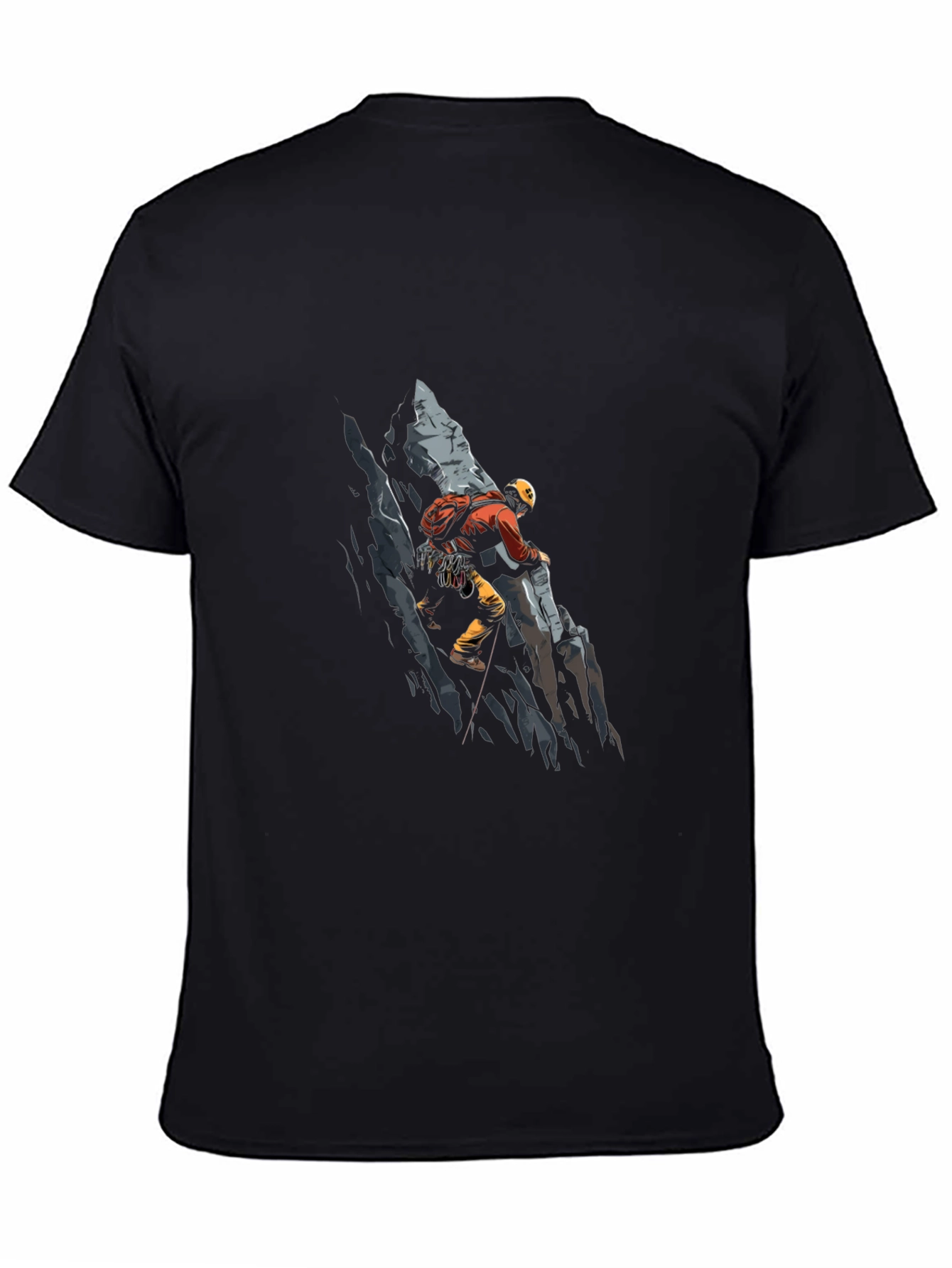 Climber Graphic Tee - Black Cotton T-Shirt