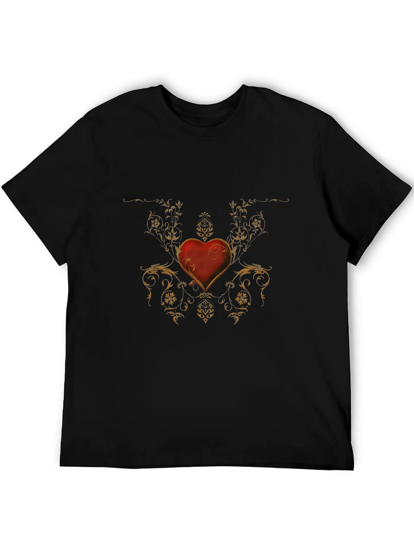 Heart & Flourish Graphic Black T-Shirt