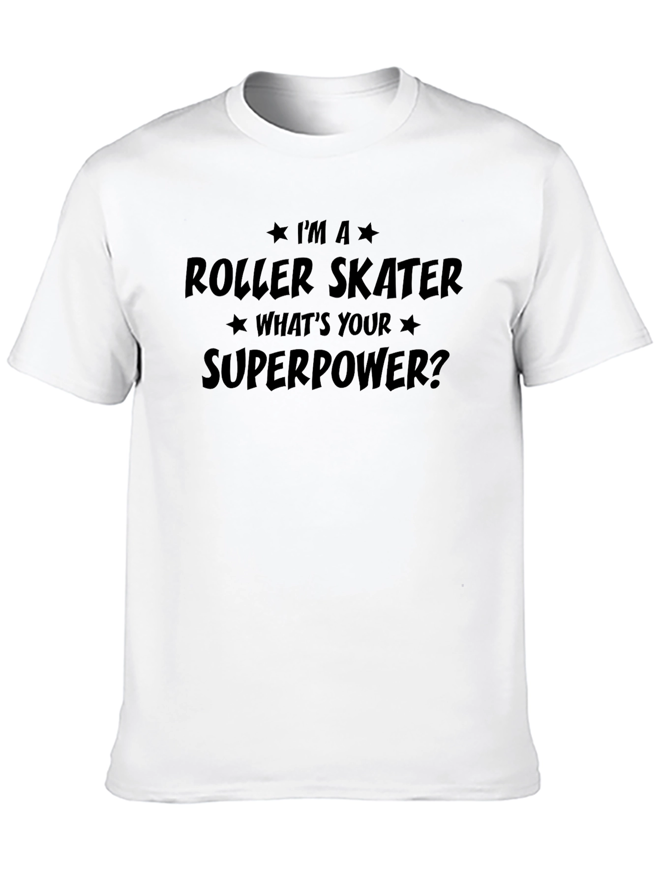 Roller Skater Superpower T-Shirt - Black Cotton Tee