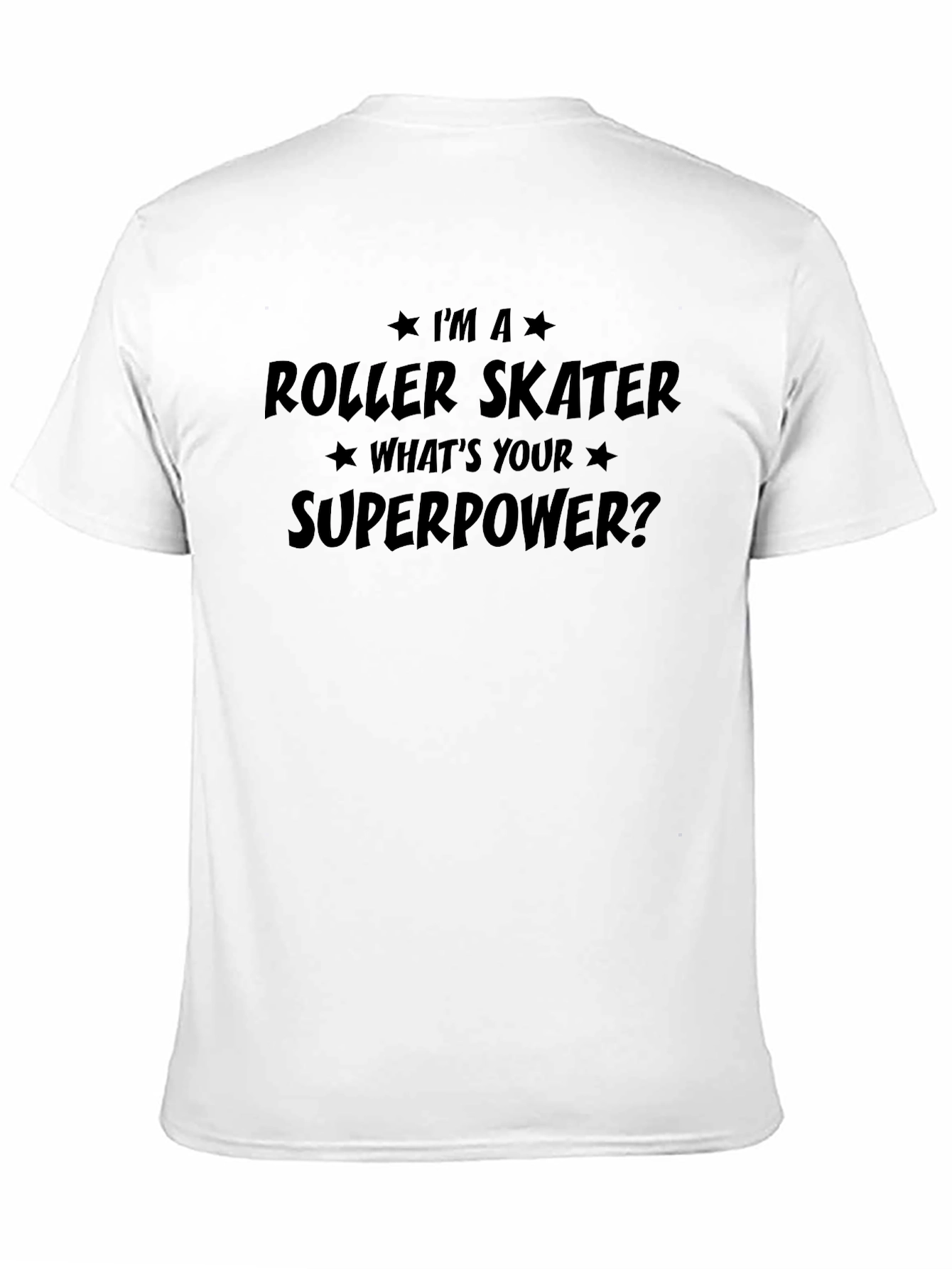 Roller Skater Superpower T-Shirt - Black Cotton Tee