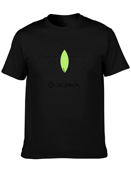 Guacamole Venn Diagram T-Shirt - Sports Fans and Haters