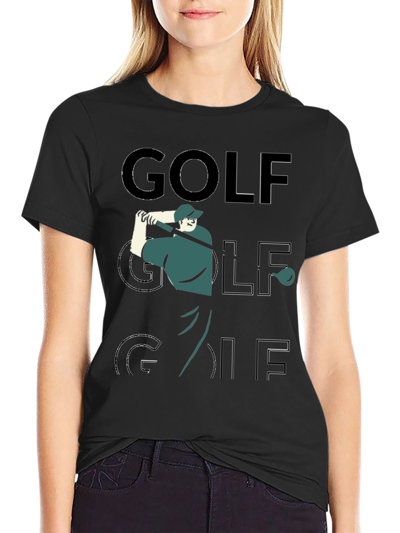 Golf Graphic Tee - Black