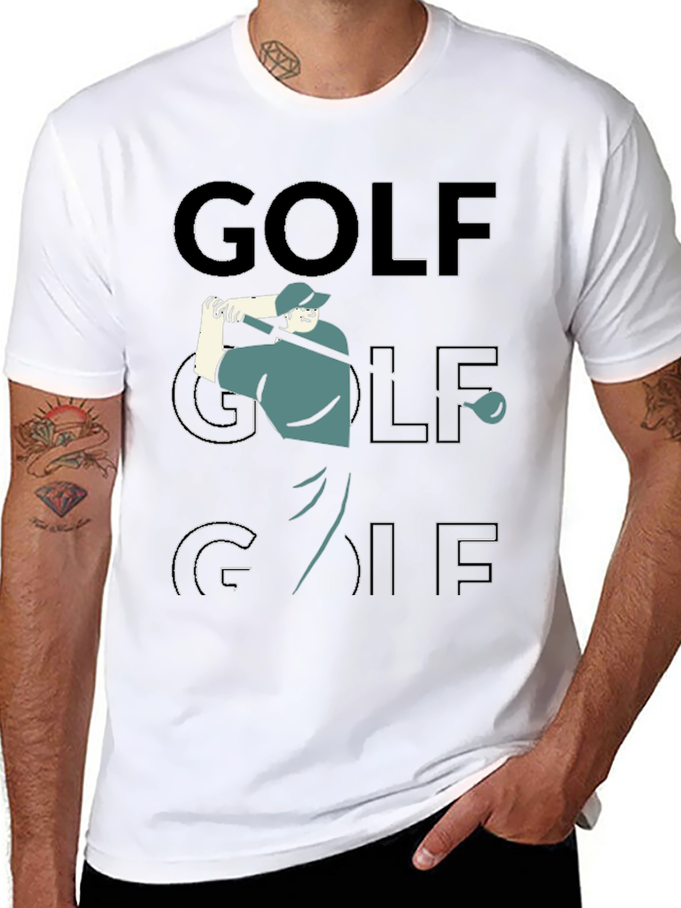Golf Graphic Tee - Black