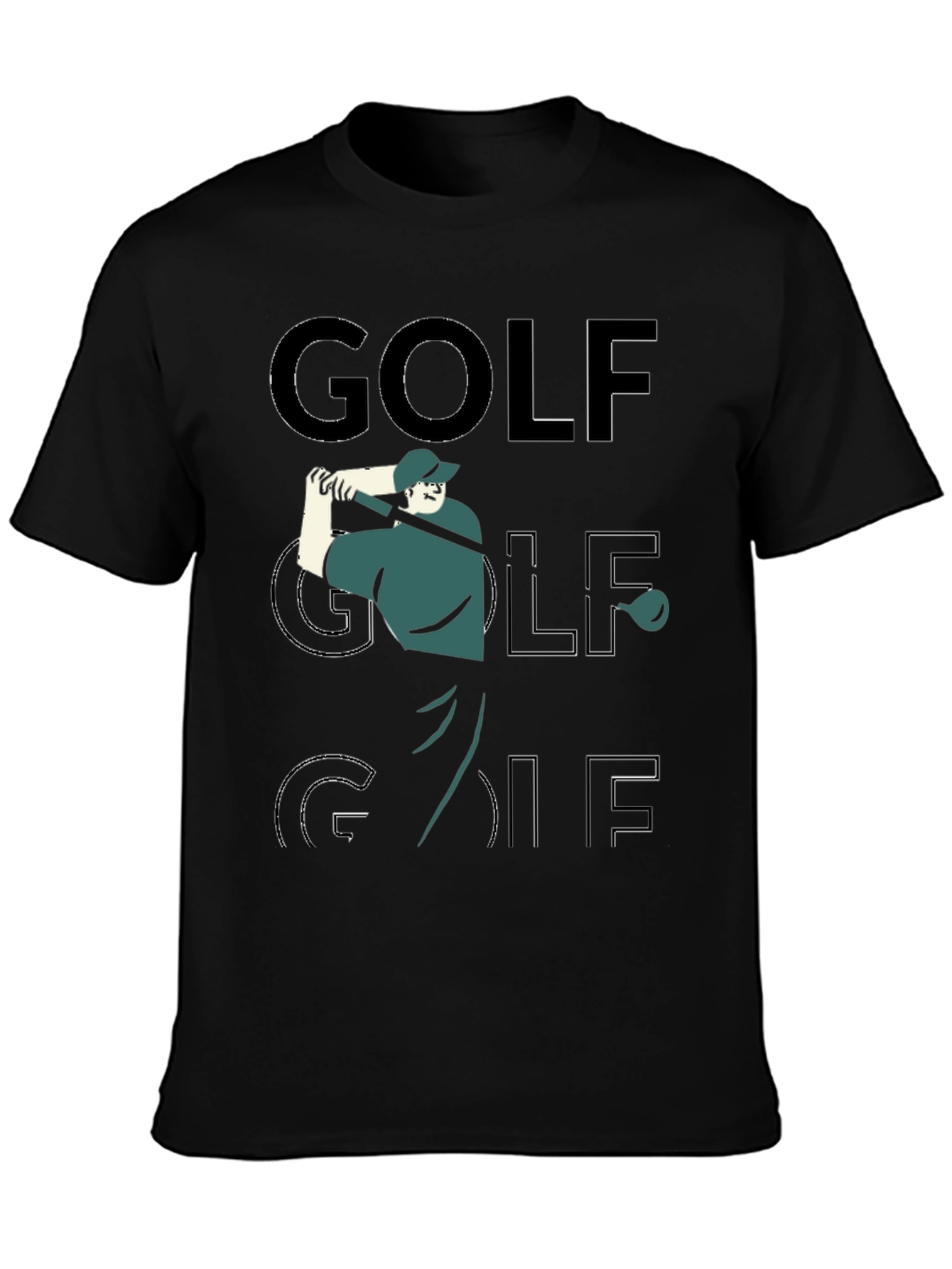 Golf Graphic Tee - Black